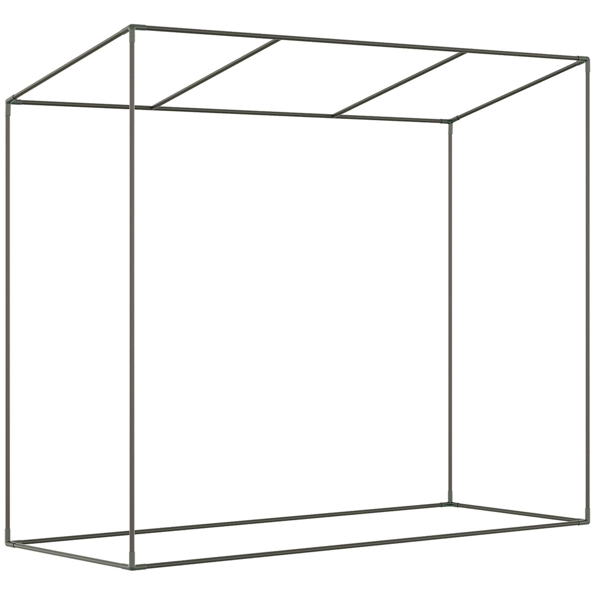 Outsunny 200x76x168cm Walk-in Garden Greenhouse Patio Hot House, Plants Flowers Herbs Tomato Grow w/ Steel Frame Door Window Balcony Patio - North Peak Garden Furniture