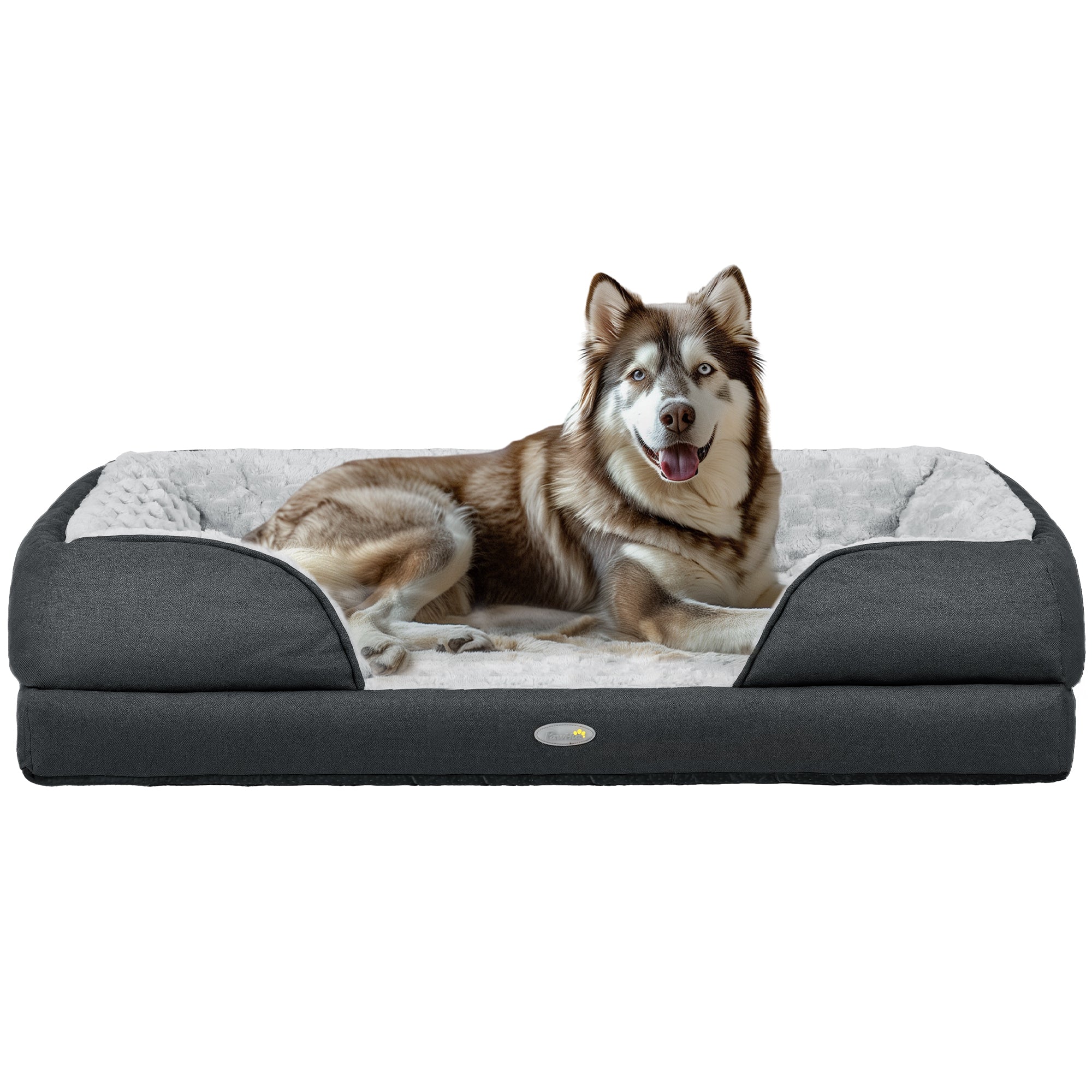 PawHut Calming Dog Bed Pet Mattress w/ Removable Cover, Anti-Slip Bottom, for Large Dogs, 120L x 80W x 22Hcm - Charcoal Grey - North Peak Garden Furniture