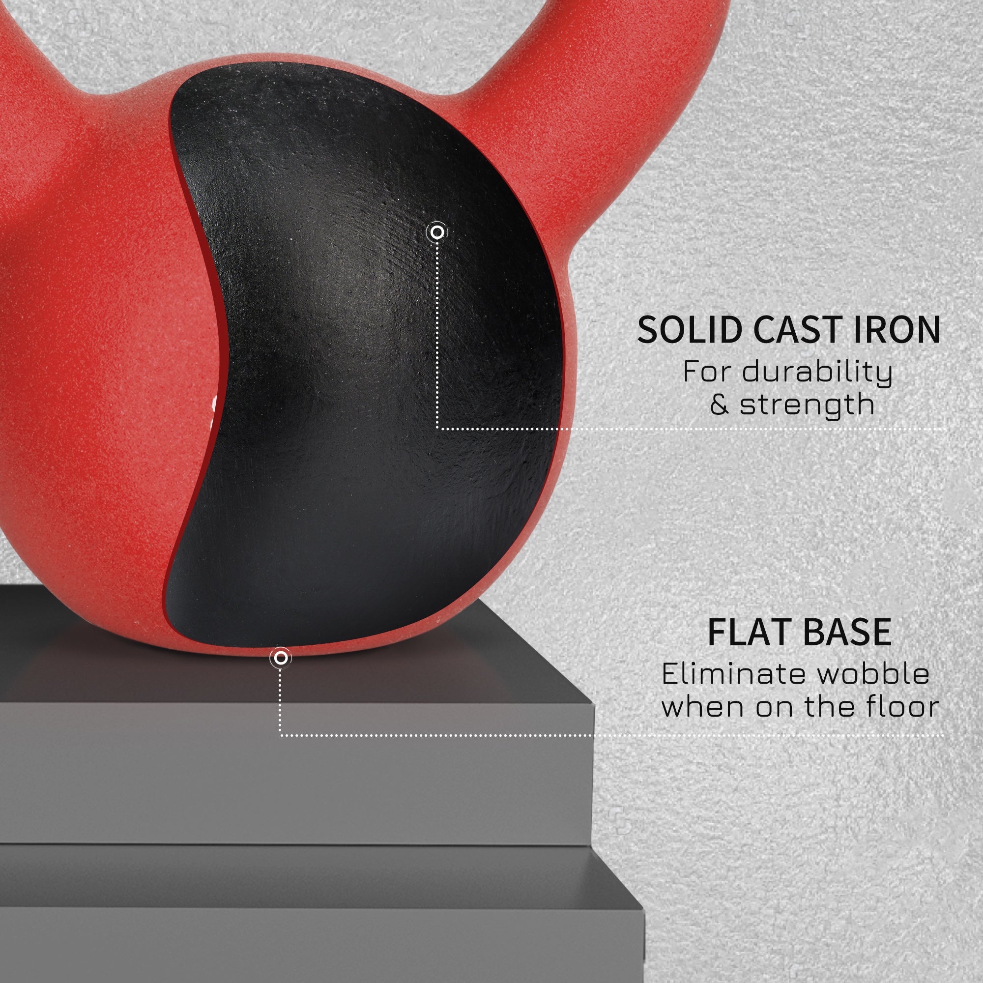 HOMCOM Soft Kettlebell, 10kg Kettle Bell with Non-Slip Handle for Home Gym Weight Lifting and Strength Training, Red - North Peak Garden Furniture