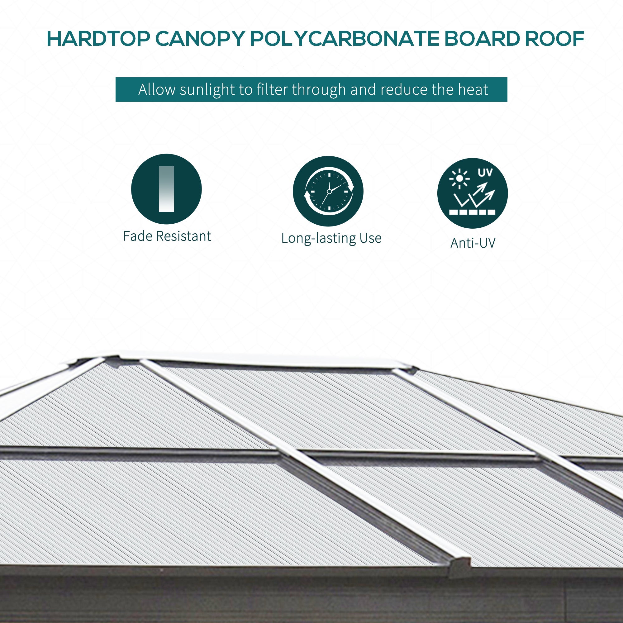 Outsunny 3 x 3.6(m) Hardtop Gazebo Canopy with Polycarbonate Roof and Aluminium Frame, Garden Pavilion with Mosquito Netting and Curtains, Brown - North Peak Garden Furniture