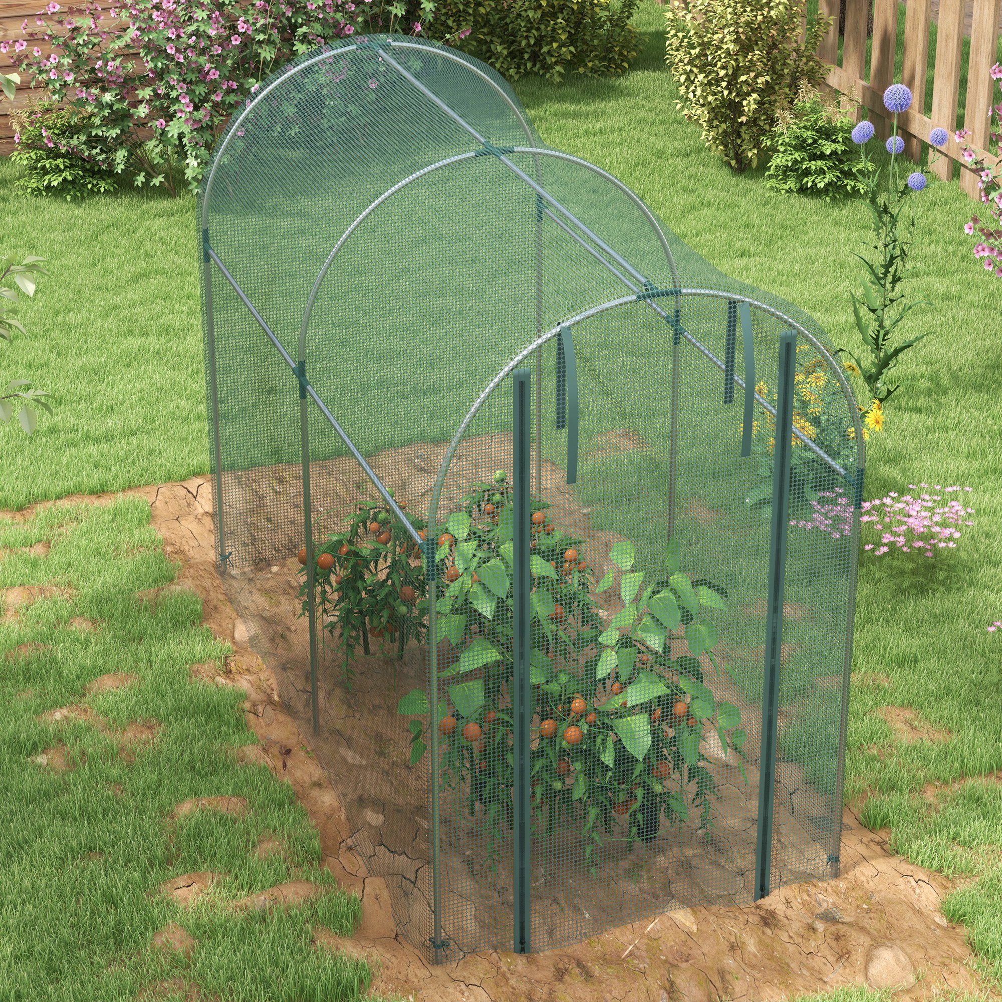 Outsunny 240 x 120cm Mini Polytunnel Greenhouse - North Peak Garden Furniture