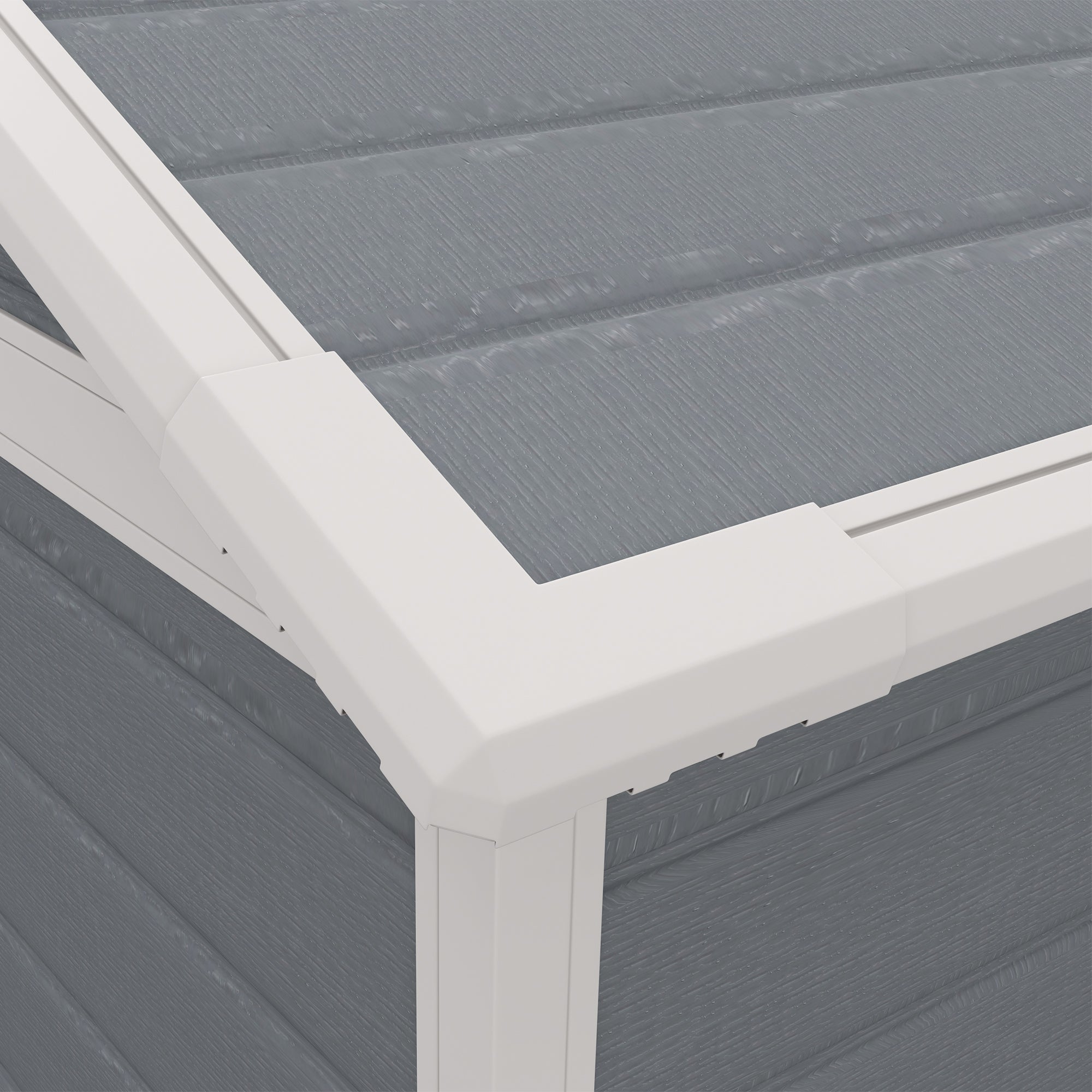Outsunny 6'x4.5' Garden Storage Shed, Lockable Garden Shed with Double Doors, Window, Vent and Plastic Roof, Grey - North Peak Garden Furniture