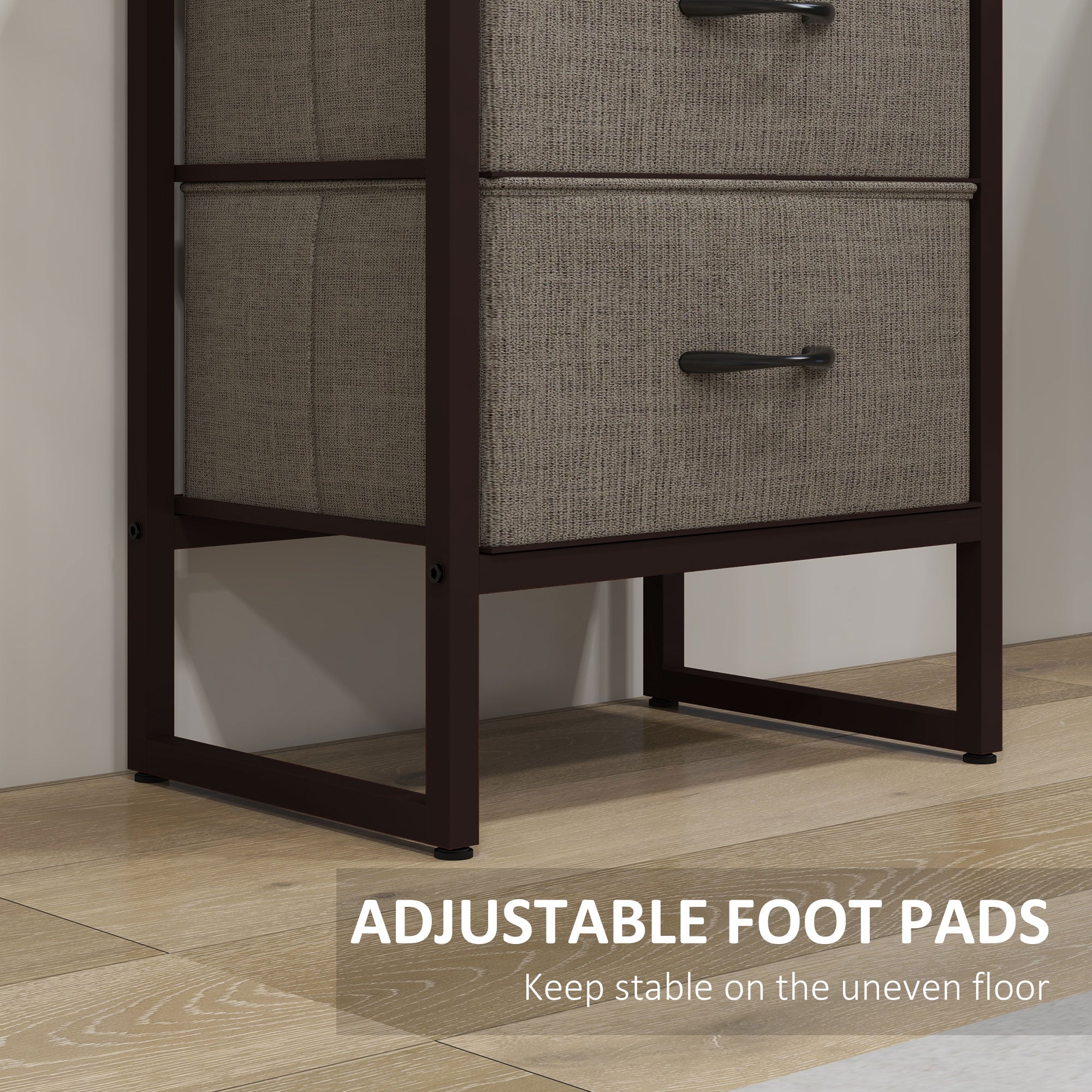 HOMCOM Four-Tier Industrial Display Shelf, with Bottom Drawers - North Peak Garden Furniture