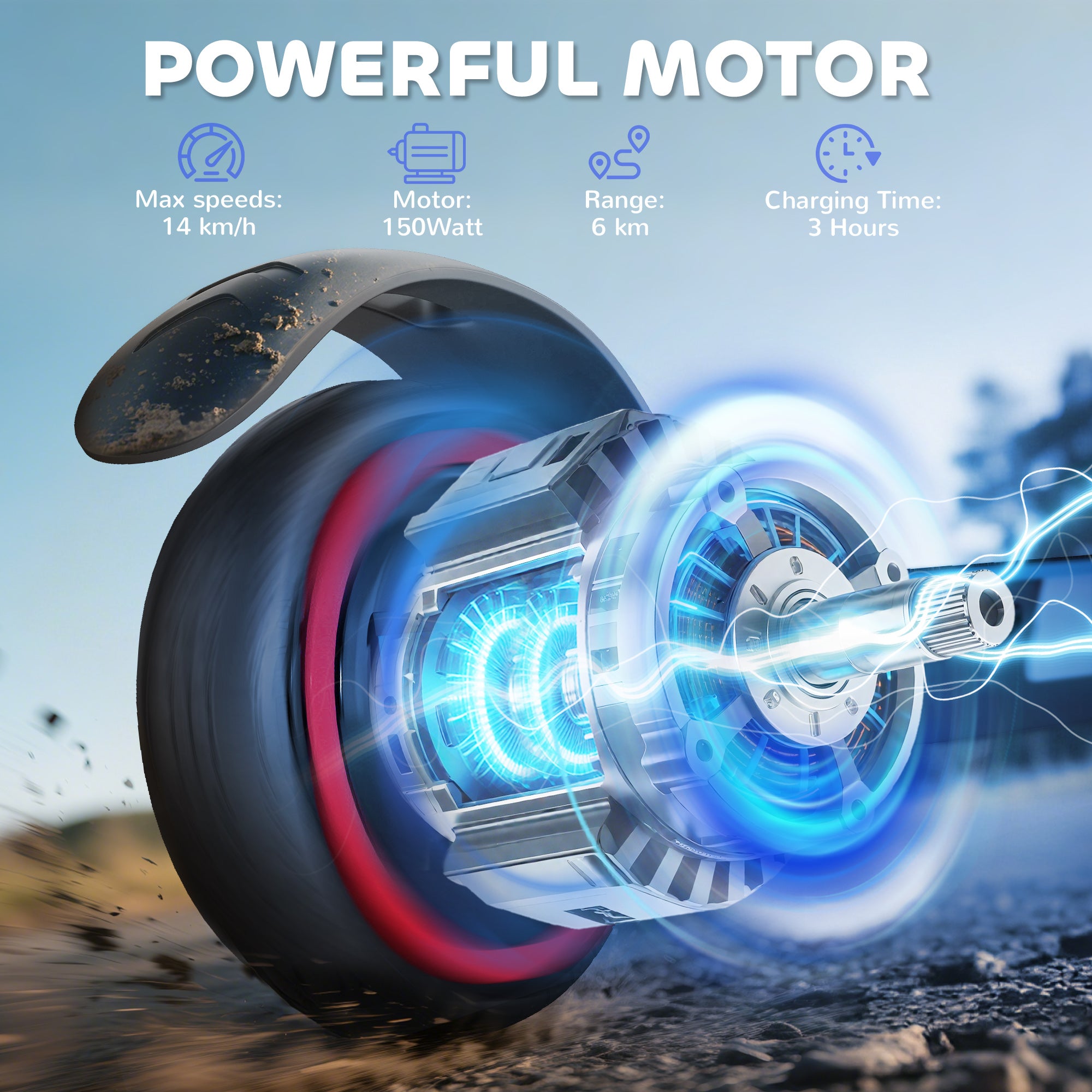 SPORTNOW Folding Electric Scooter for Kids Age 6-14 with Dual Brakes, Front Suspension, LED Colourful Lights and Display, 6.8kg Lightweight Aluminium E Scooter, Up to 14 KM/H & 6 KM, Blue