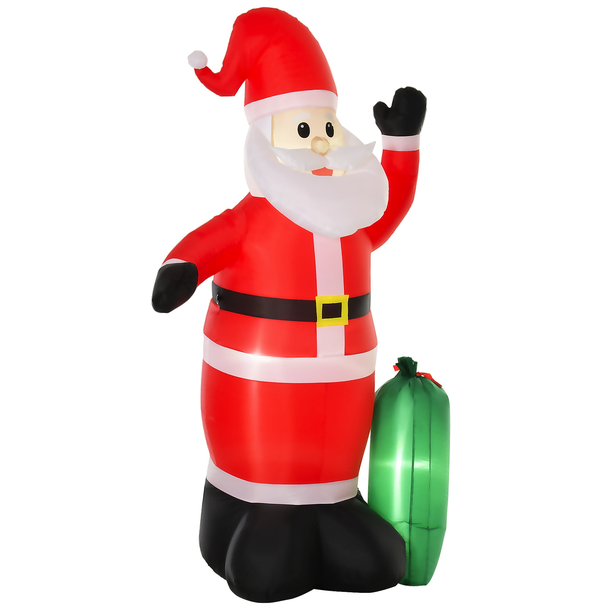 HOMCOM 7.5ft Inflatable Christmas Santa Claus with LED Air Blown Xmas Décor Holiday Outdoor Yard Decoration - North Peak Garden Furniture
