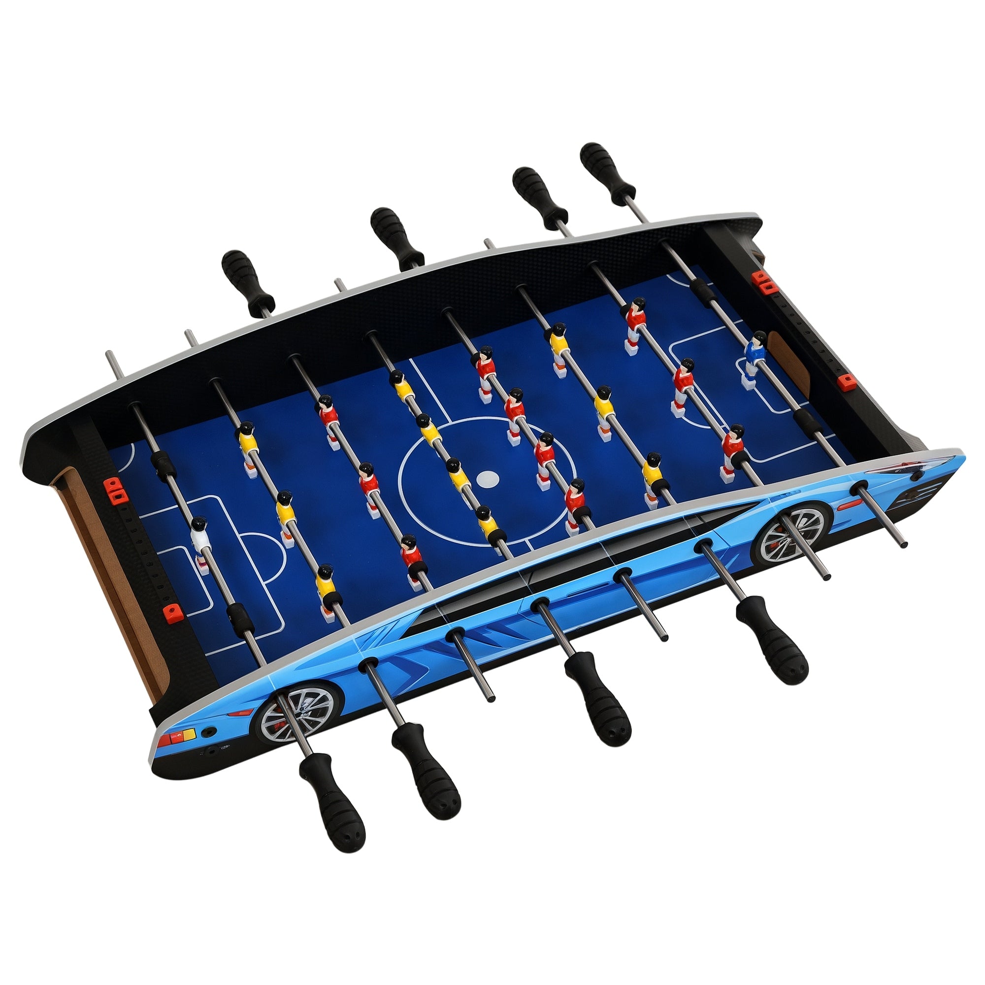 HOMCOM 29 Inch Mini Tabletop Football Foosball Gaming Table  Play Fun Game Toy 74.5L x 36.1W x 12H CM