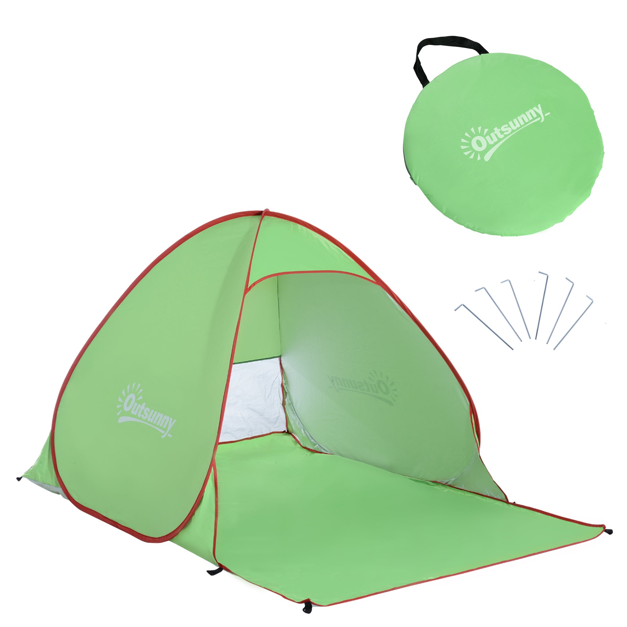 Outsunny Pop Up Tent Beach Fishing Camping UV Protection Patio Sun Shade Shelter - North Peak Garden Furniture