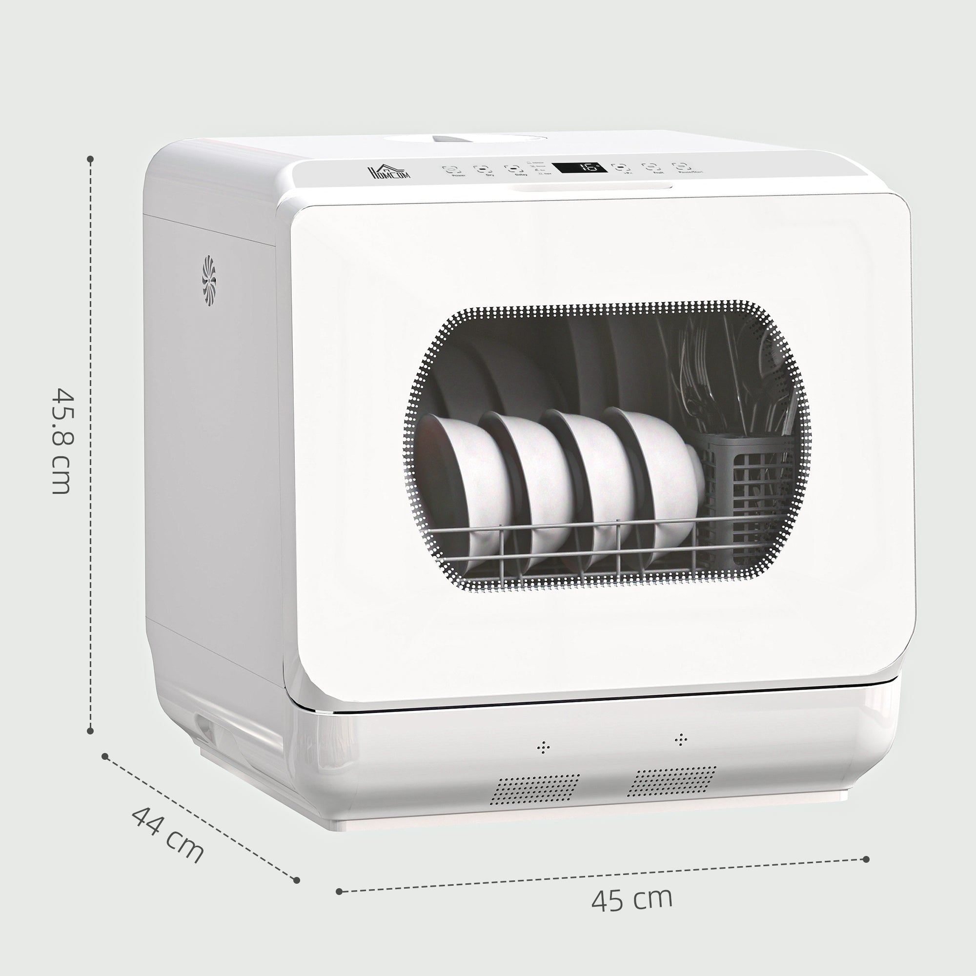 HOMCOM Multi-Program 6L Tabletop Dishwasher