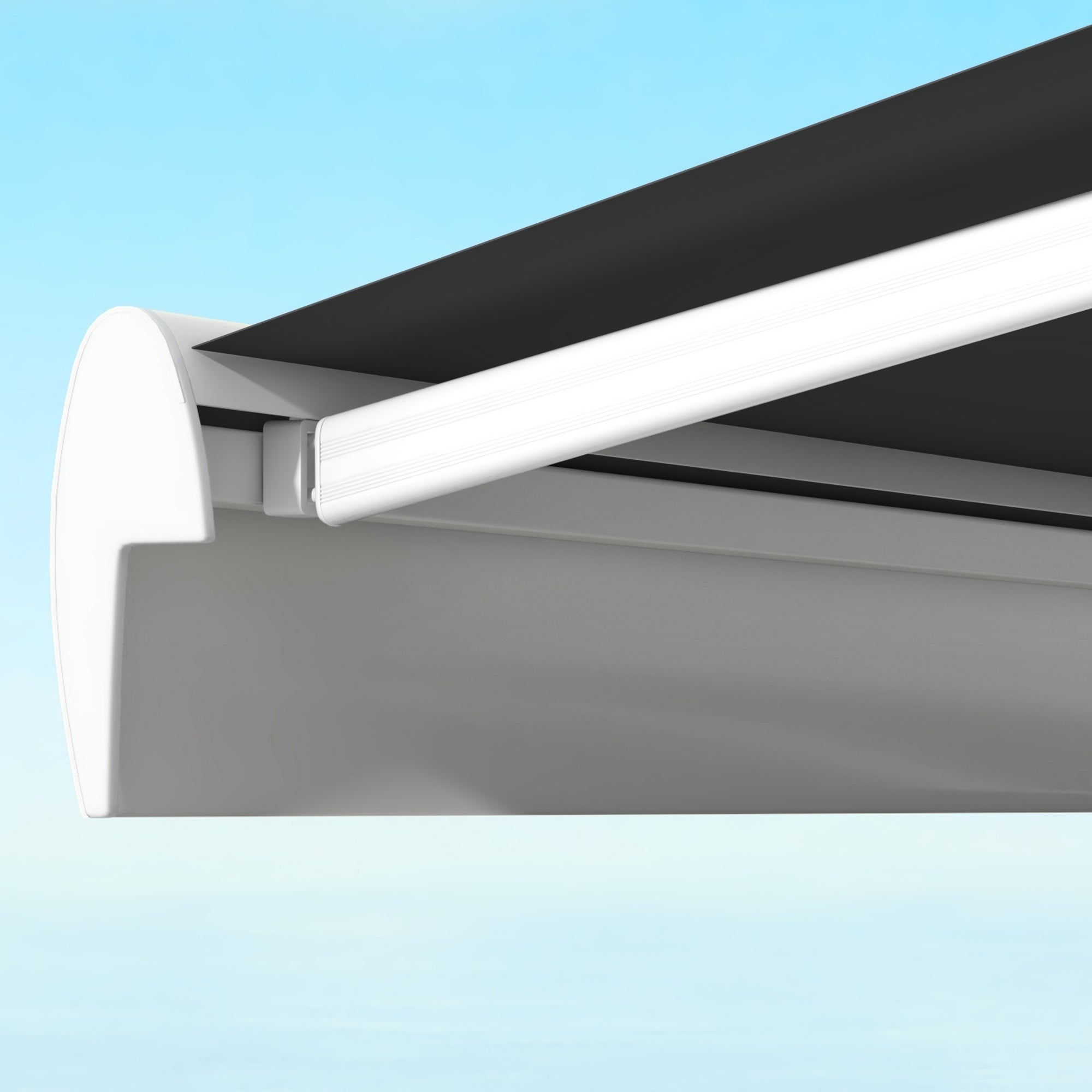 Outsunny 2.5 x 3m Electric Cassette Awning, with Remote - Grey - North Peak Garden Furniture