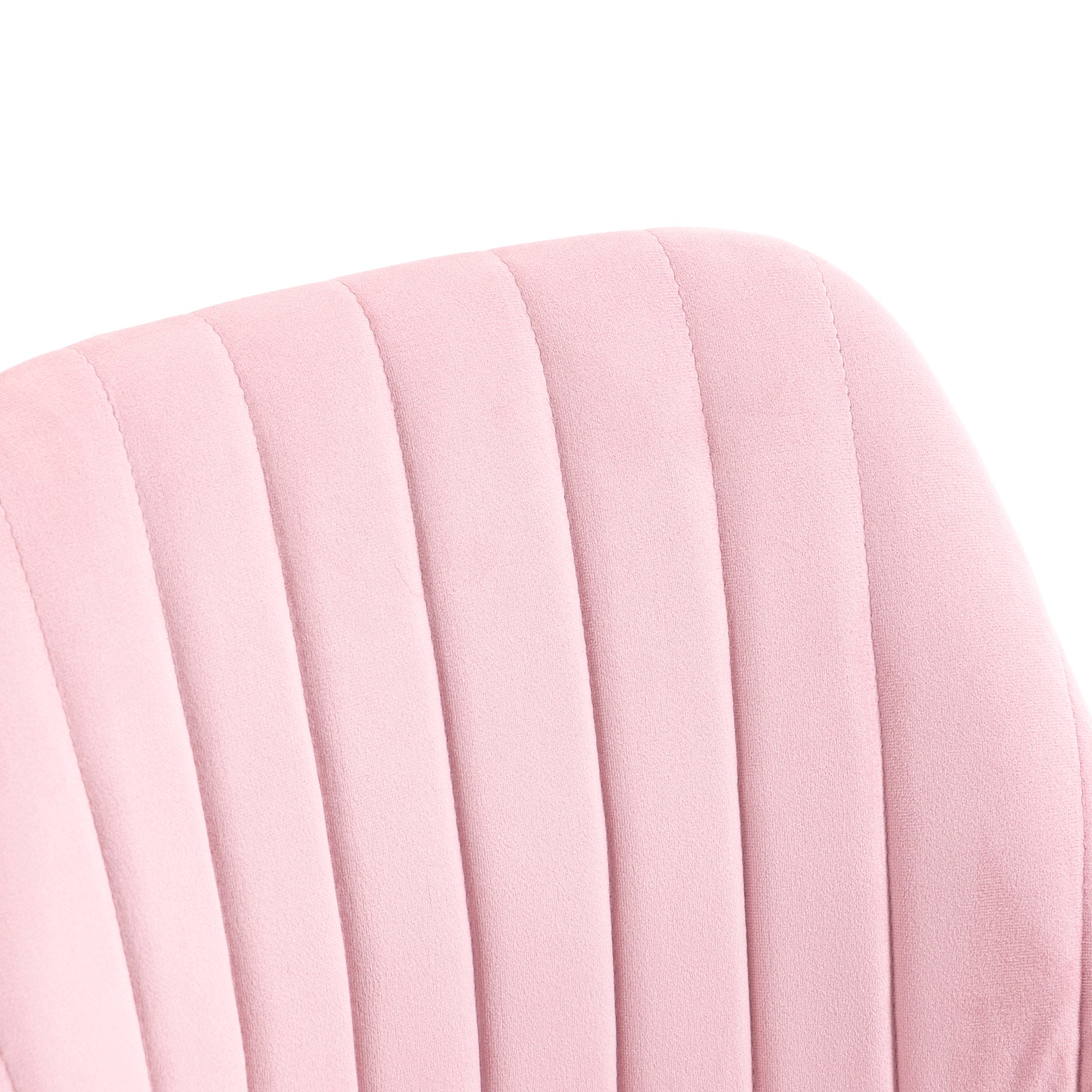 Vinsetto Velvet-Feel Armless Office Chair - Pink - North Peak Garden Furniture