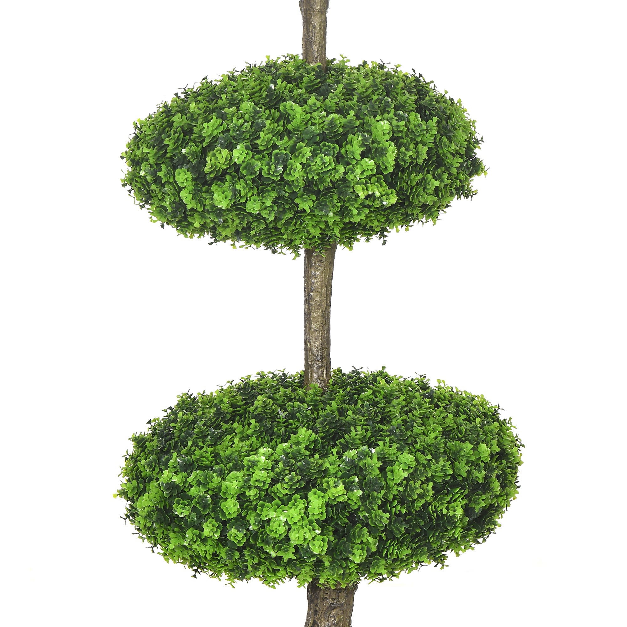 HOMCOM Set of 2 Artificial Plants Boxwood Ball Topiary Trees 110cm Decorative Faux Plants in Pot for Home Indoor Outdoor Green