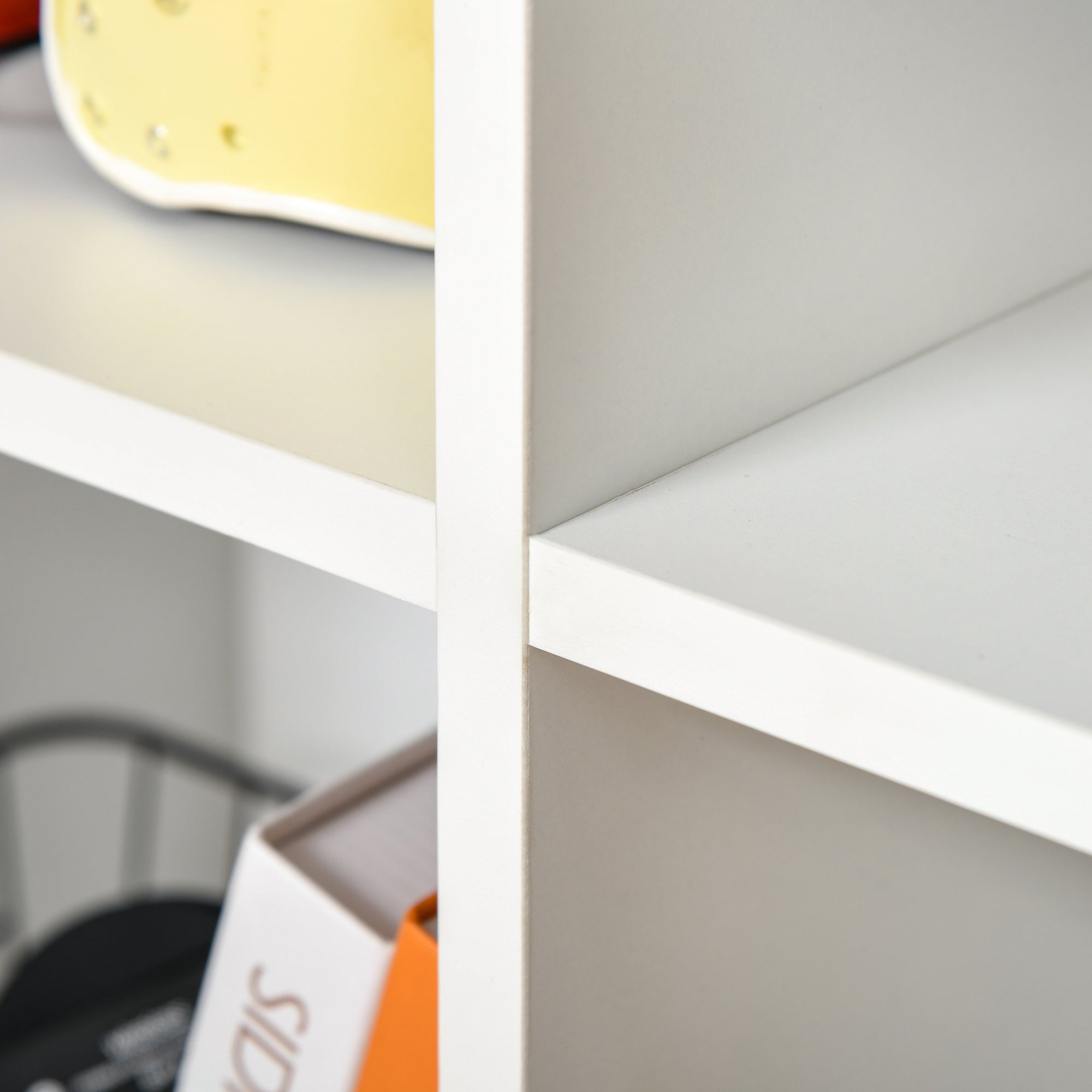 HOMCOM Six-Cube Bookcase - White Wood Effect - North Peak Garden Furniture