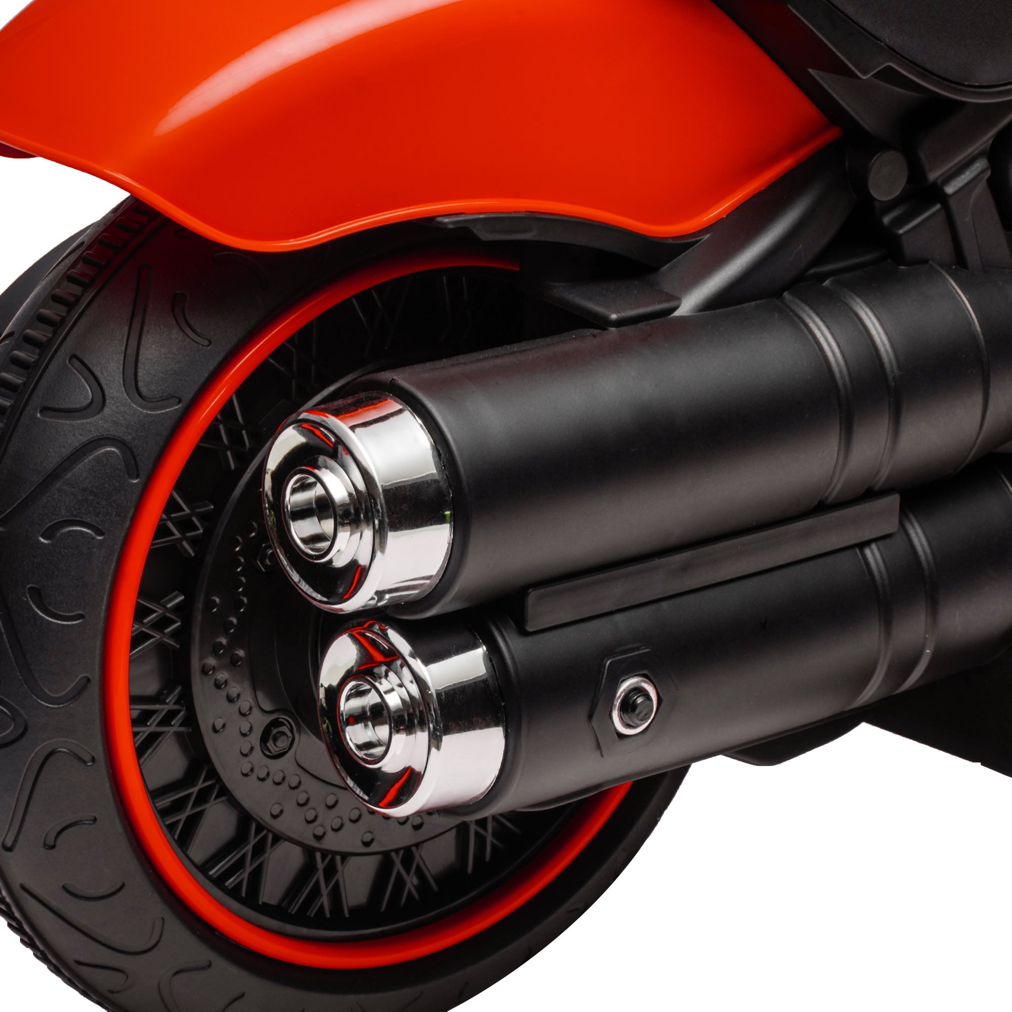HOMCOM 6v Electric Motorbike with Training Wheels, One-Button Start - Red - North Peak Garden Furniture