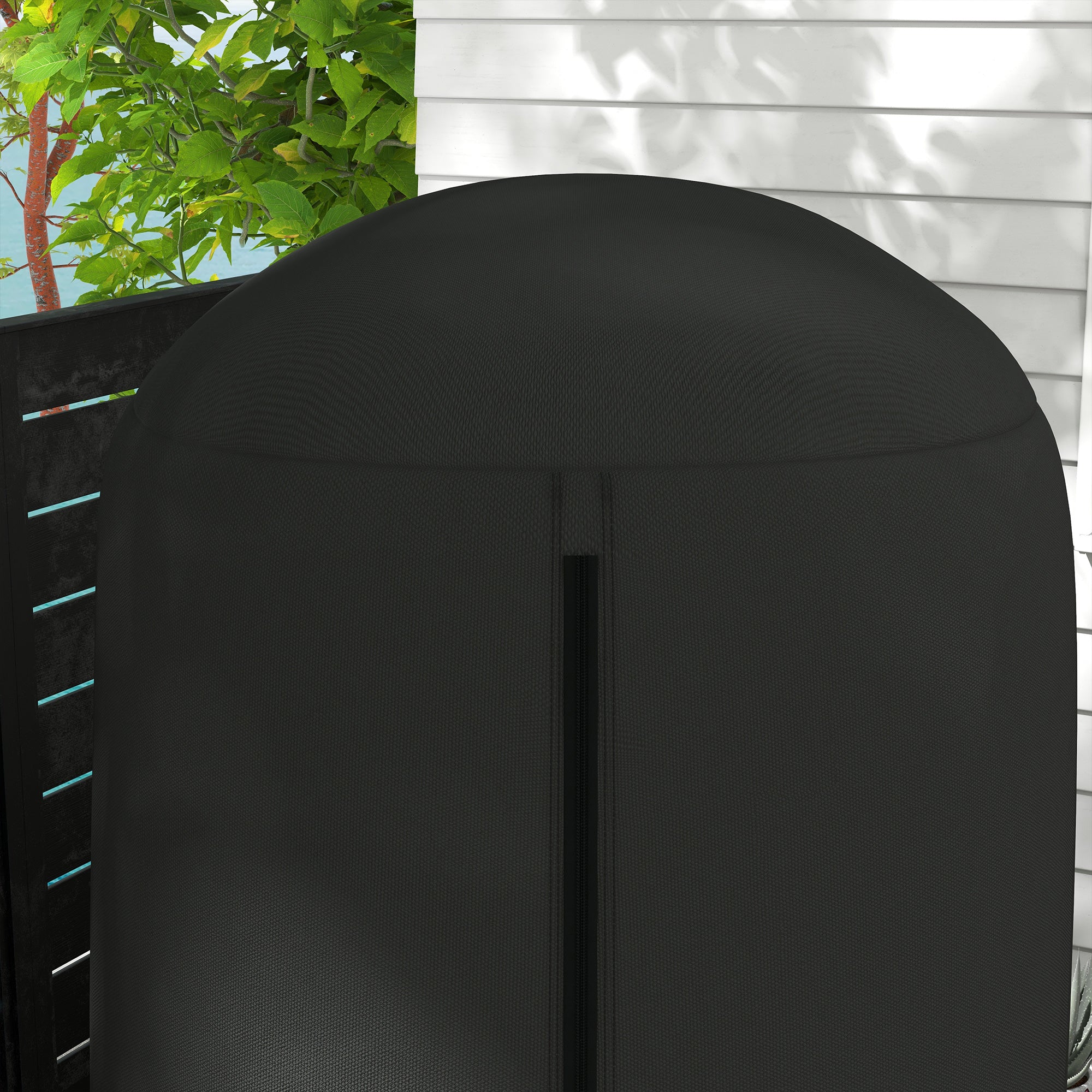 Outsunny 190 x Φ128cm Hanging Egg Chair Furniture Cover - Black - North Peak Garden Furniture