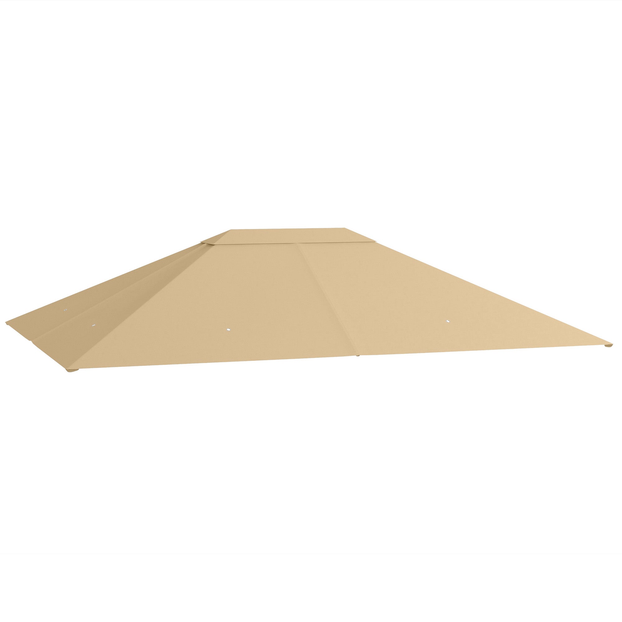 Outsunny 3 x 4m Gazebo Canopy Replacement Cover, Gazebo Roof Replacement (TOP COVER ONLY), Khaki - North Peak Garden Furniture