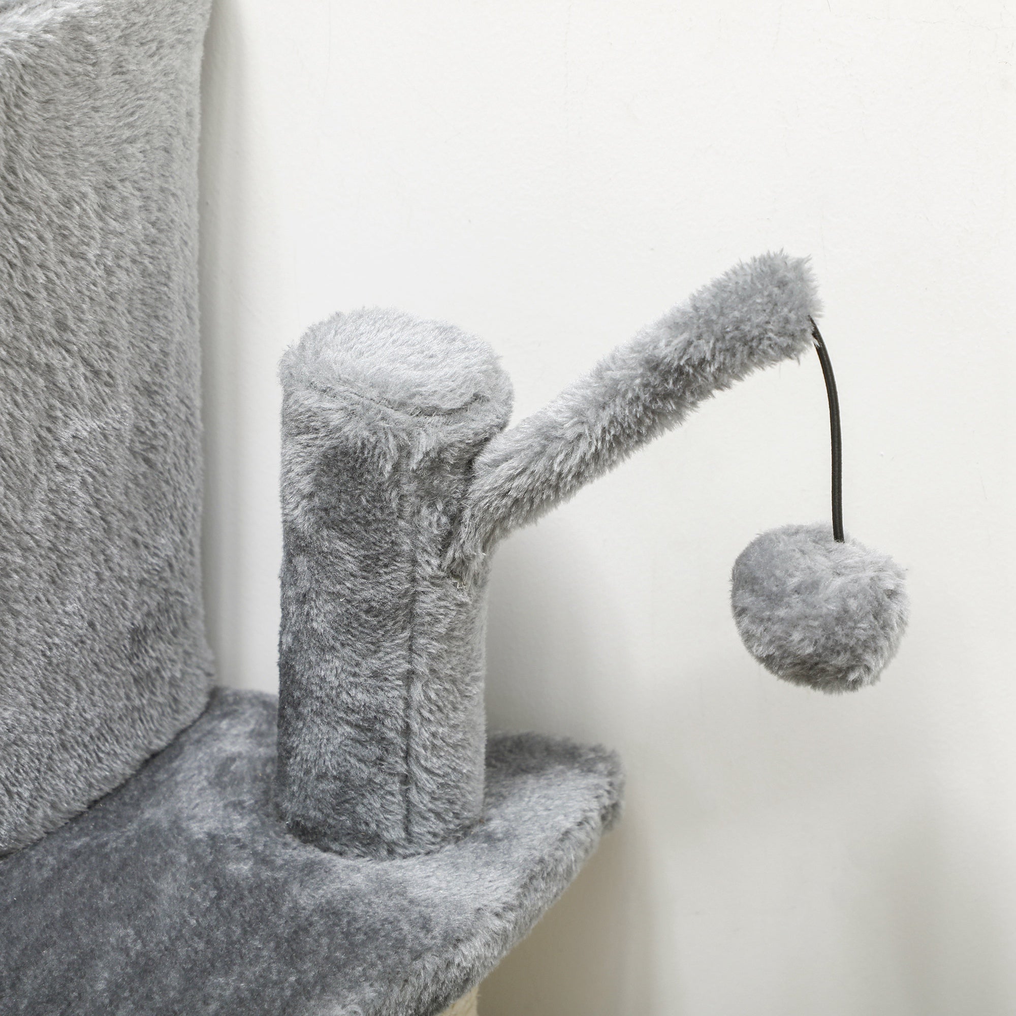 PawHut Sisal 100cm Cat Tree Tower with Sisal Scratching Post Grey - North Peak Garden Furniture