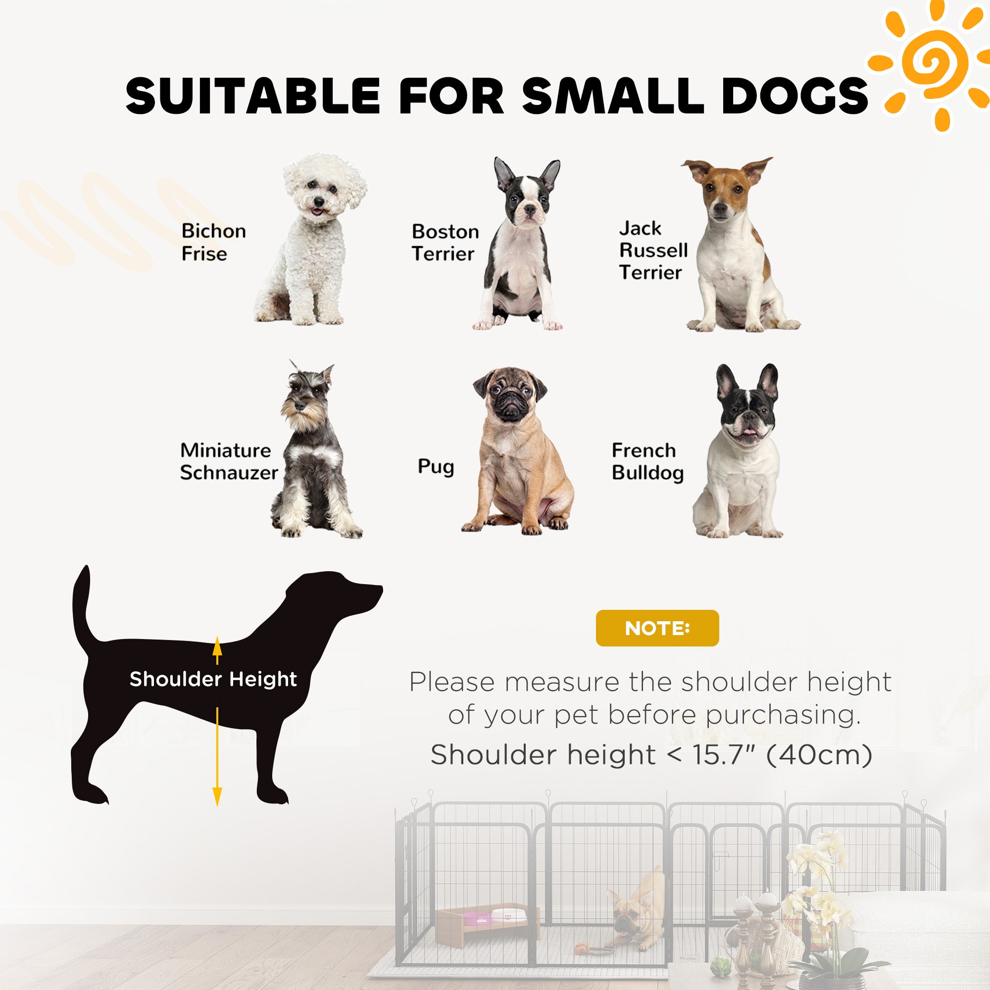PawHut 2 Piece Dog Pen Expansion Pack for 60cm High Animal Pen with 3 Connecting Stakes - North Peak Garden Furniture