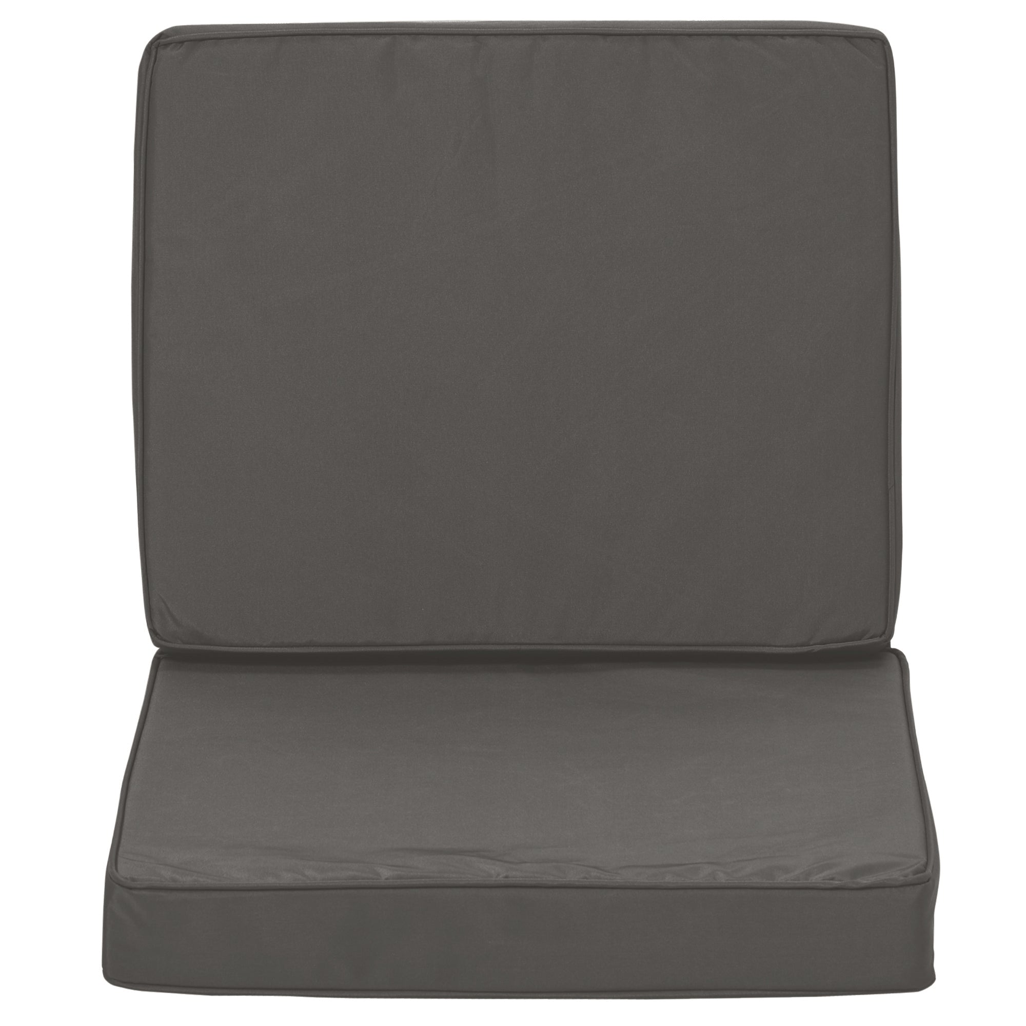 Outsunny 2-Piece Garden Seat and Back Cushion Set, Replacement Cushions for Outdoor Furniture with Seat Cushion and Back Cushion, Dark Grey