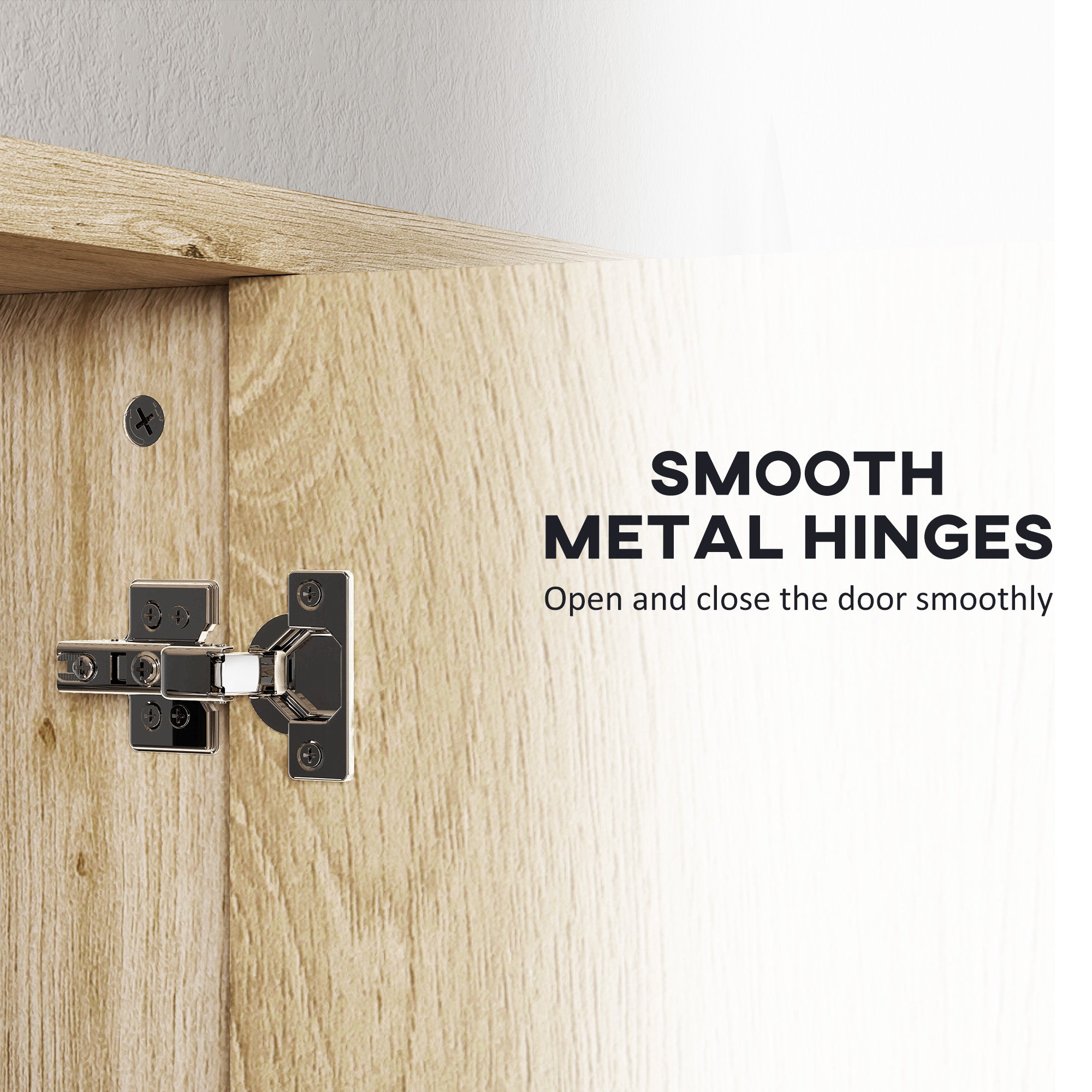 HOMCOM Five-Shelf Mirrored Bathroom Cabinet - Wood-Effect - North Peak Garden Furniture