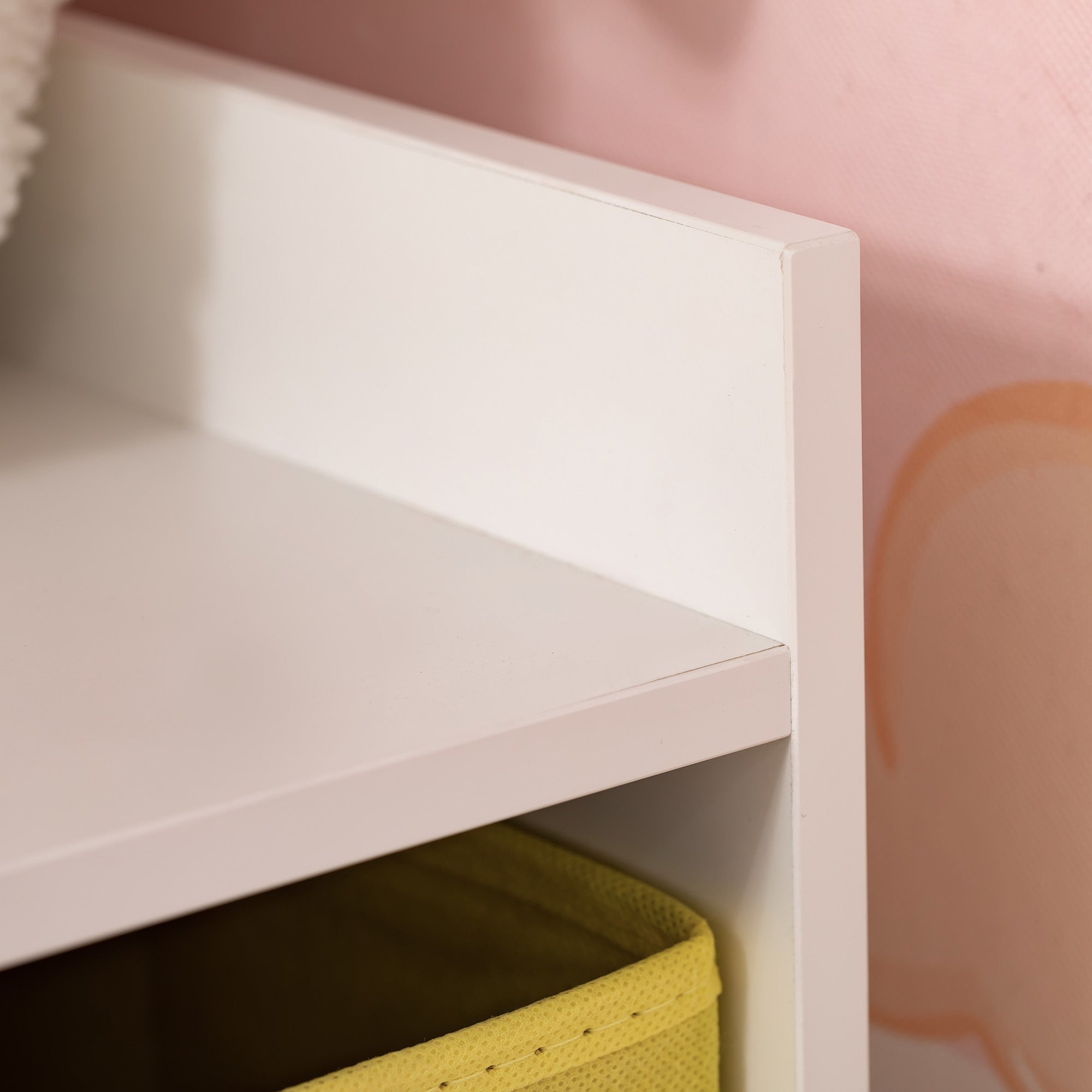 HOMCOM 3 Tier Kids Bookcase Toy Organiser Storage w/ 3 Fabric Drawers, White - North Peak Garden Furniture