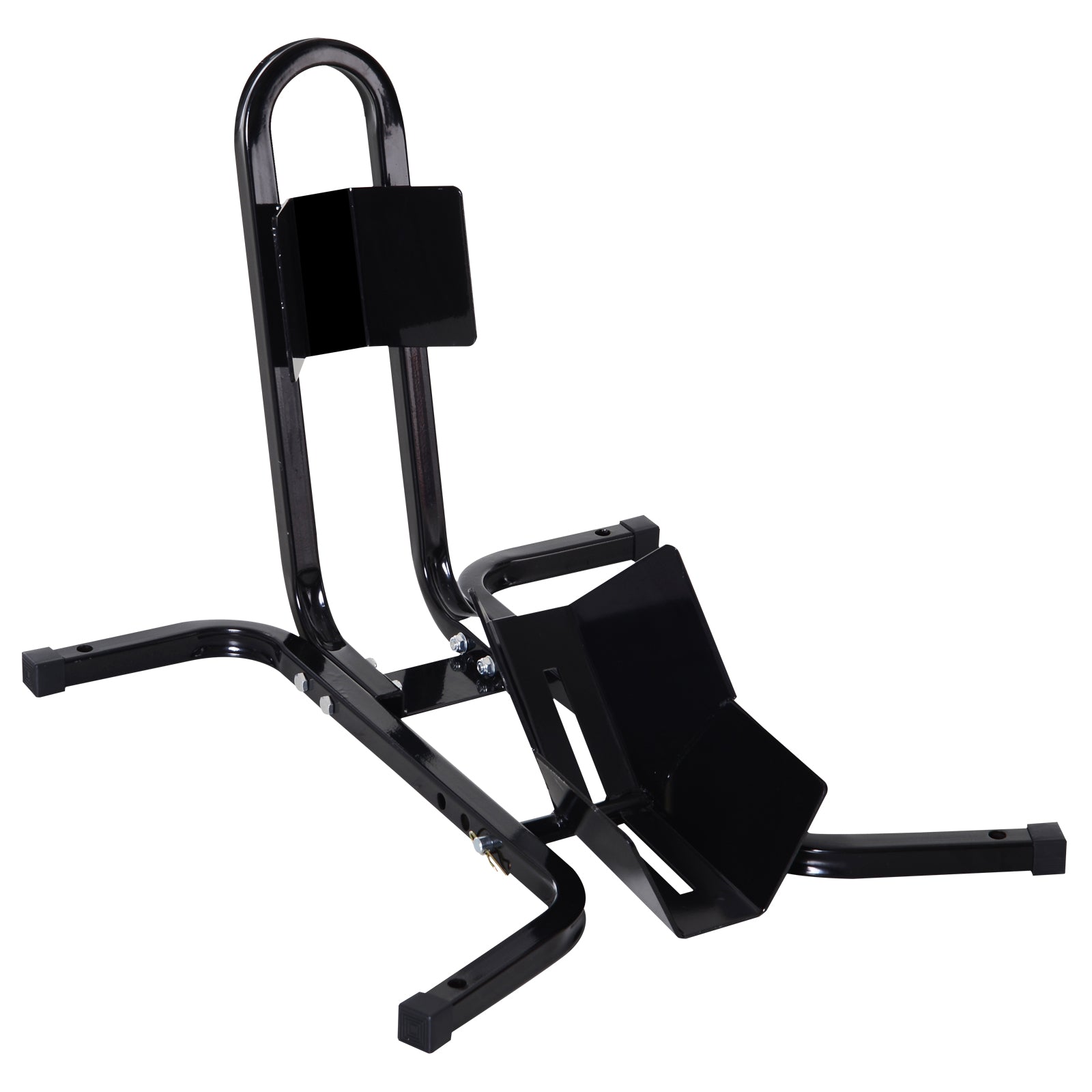 HOMCOM Metal Motorcycle Motorbike Wheel Chock Locking Stand System 17”,19”,21”/43,48,51 Cm Front Wheels Steel Adjustable Fixing Tyre Holder Support - North Peak Garden Furniture