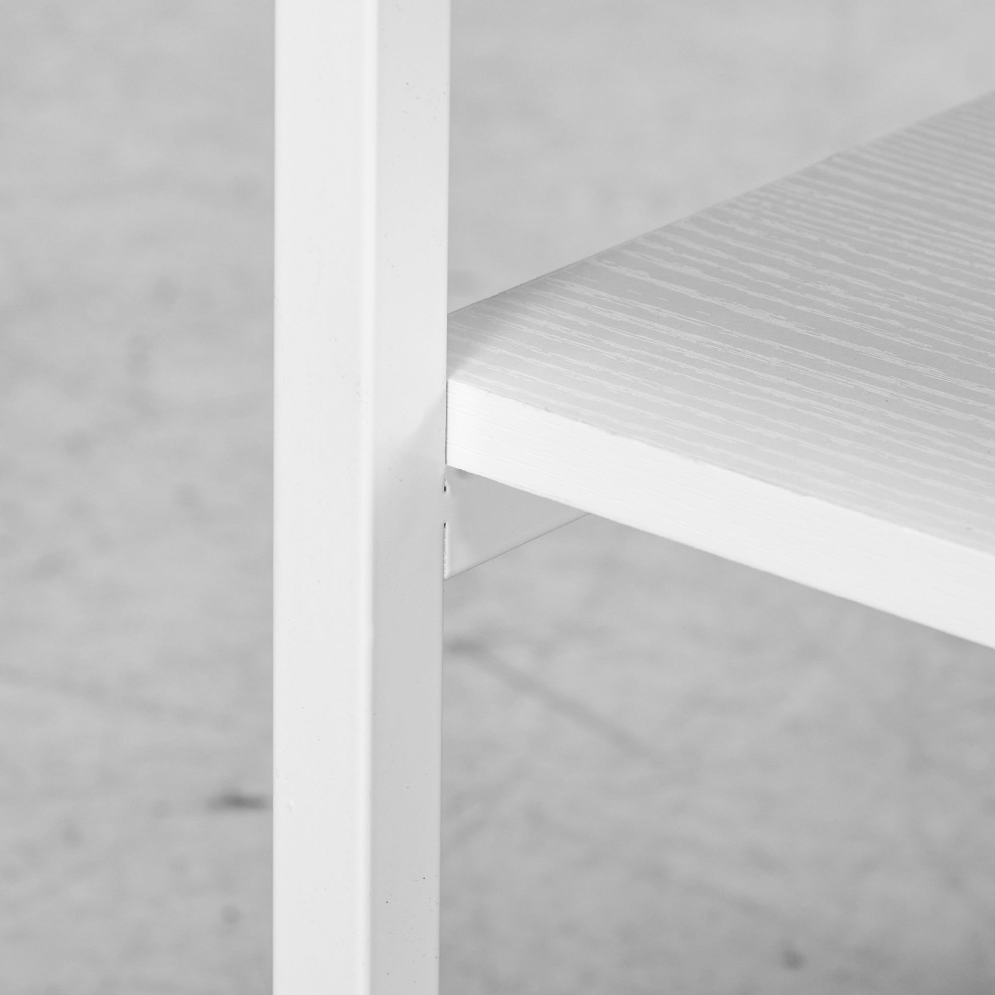 HOMCOM Three-Tier Steel Printer Stand, with Wheels - White - North Peak Garden Furniture