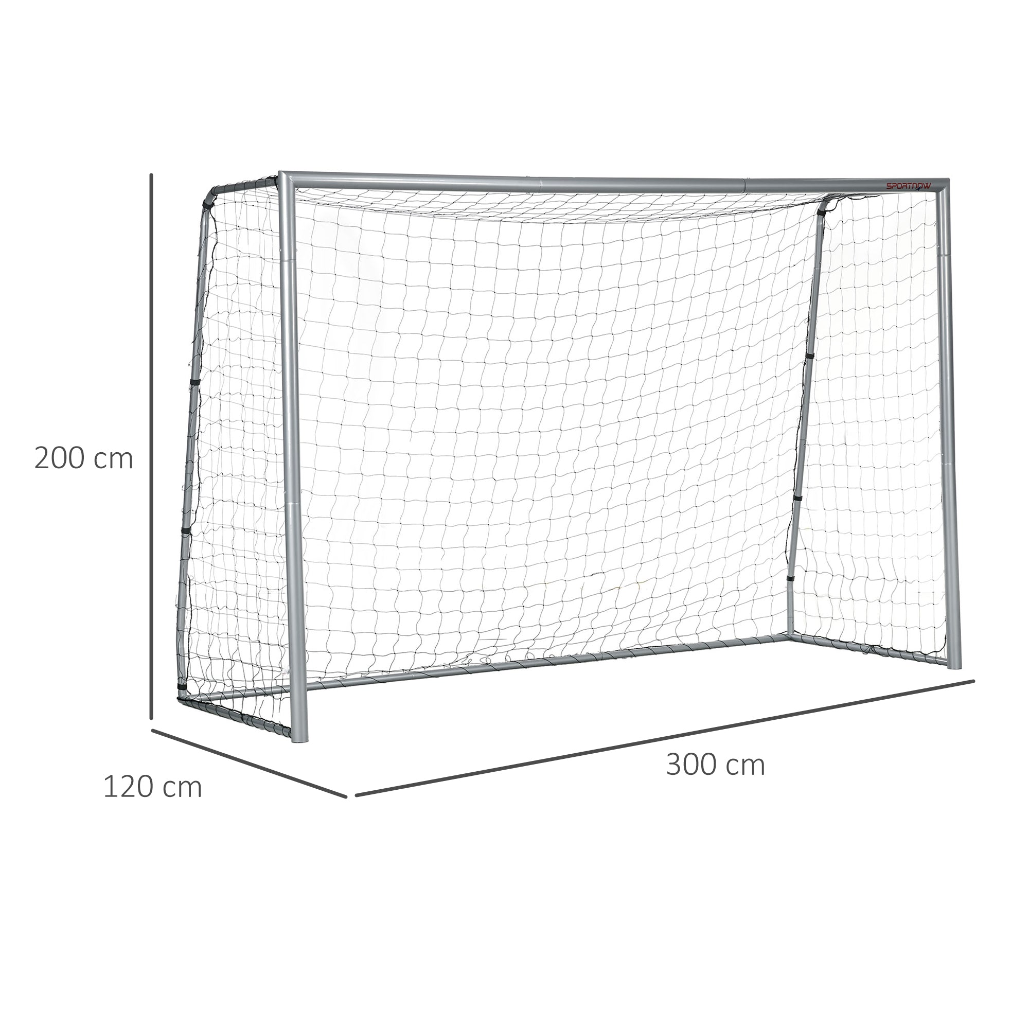 SPORTNOW 10ft x 6.5ft Football Goal, Football Net for Garden with Ground Stakes, Quick and Simple Set Up - North Peak Garden Furniture