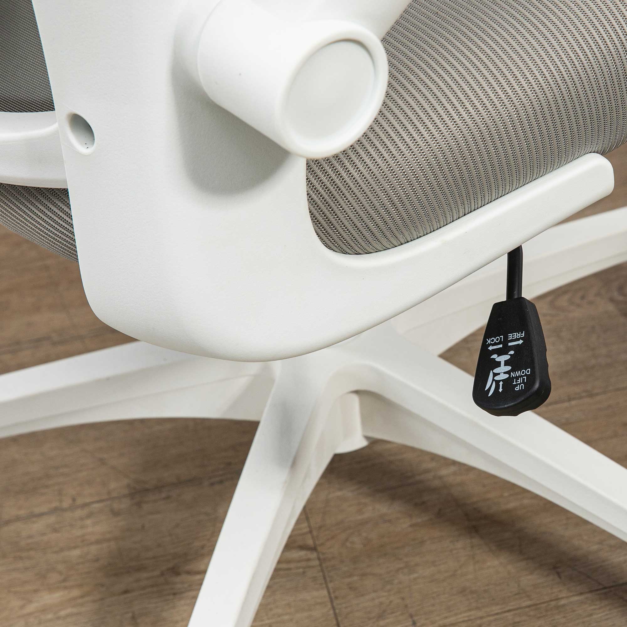 Vinsetto Multi-Adjustable Office Chair, with Lumbar Support, Headrest and Mesh Back - Grey - North Peak Garden Furniture