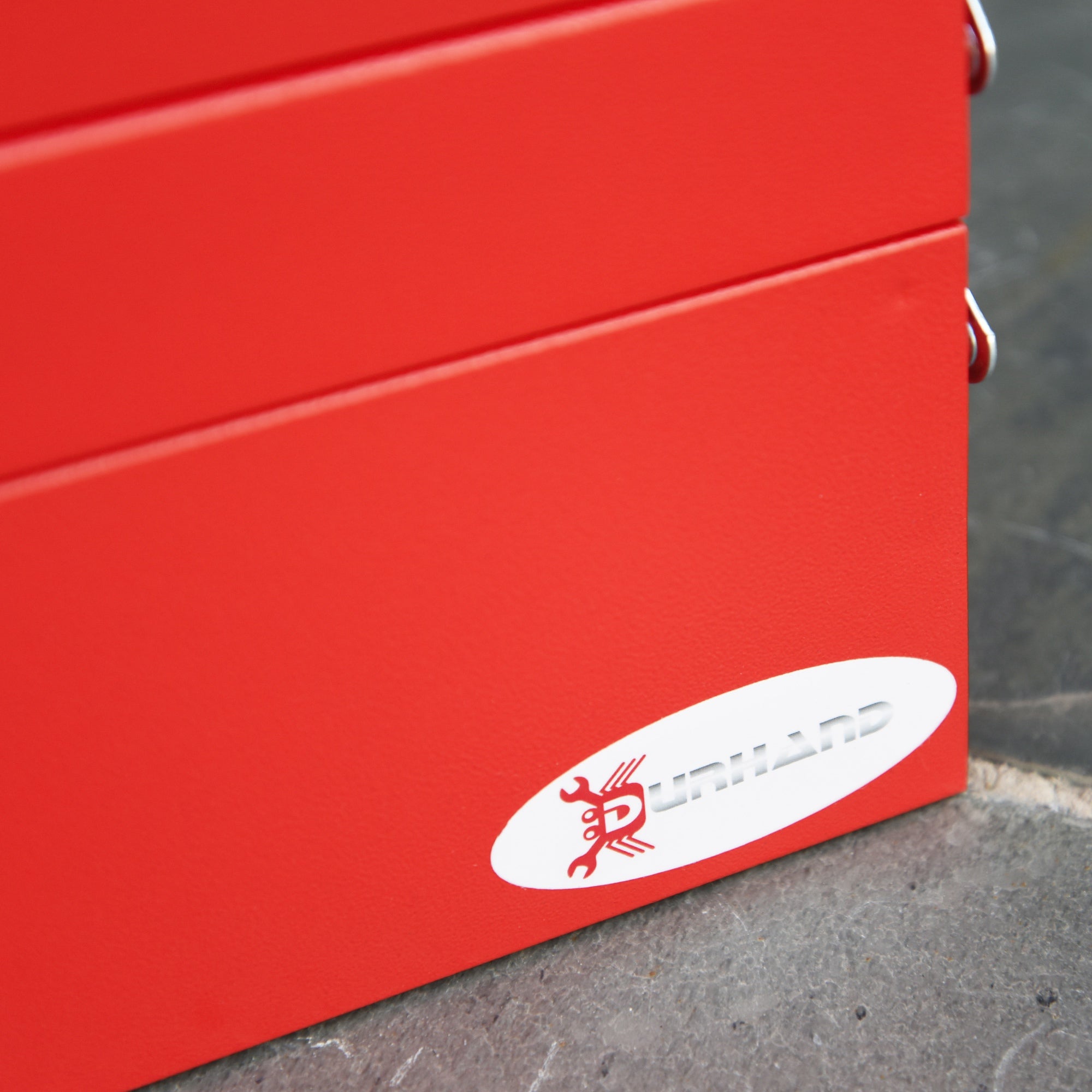 DURHAND Metal Tool Box 3 Tier 5 Tray Professional Portable Storage Cabinet Workshop Cantilever Toolbox with Carry Handle, 56cmx20cmx34cm, Red - North Peak Garden Furniture