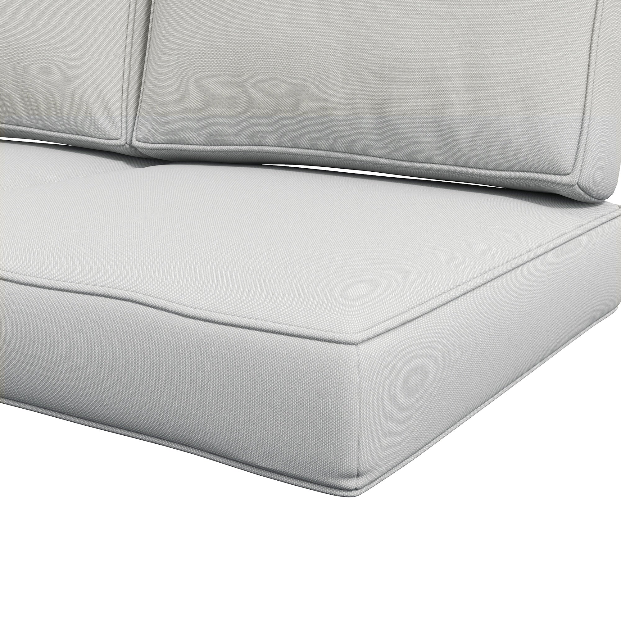 Outsunny 2 Seater Back and Seat Cushion Pillows Replacement, Patio Chair Cushions Set for Indoor Outdoor, Light Grey - North Peak Garden Furniture