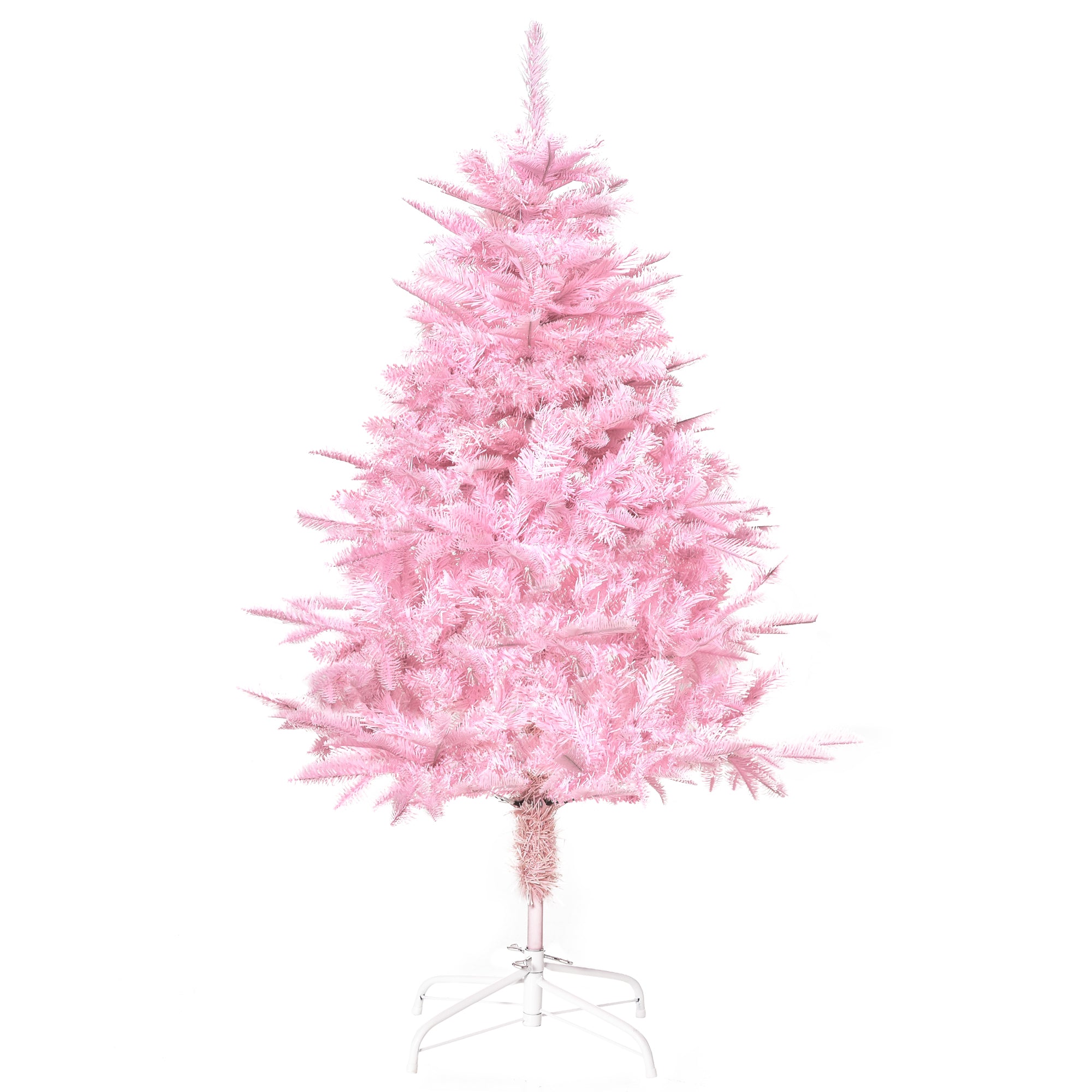 HOMCOM 4FT Artificial Christmas Tree Holiday Xmas Holiday Tree Decoration with Automatic Open for Home Party, Pink - North Peak Garden Furniture