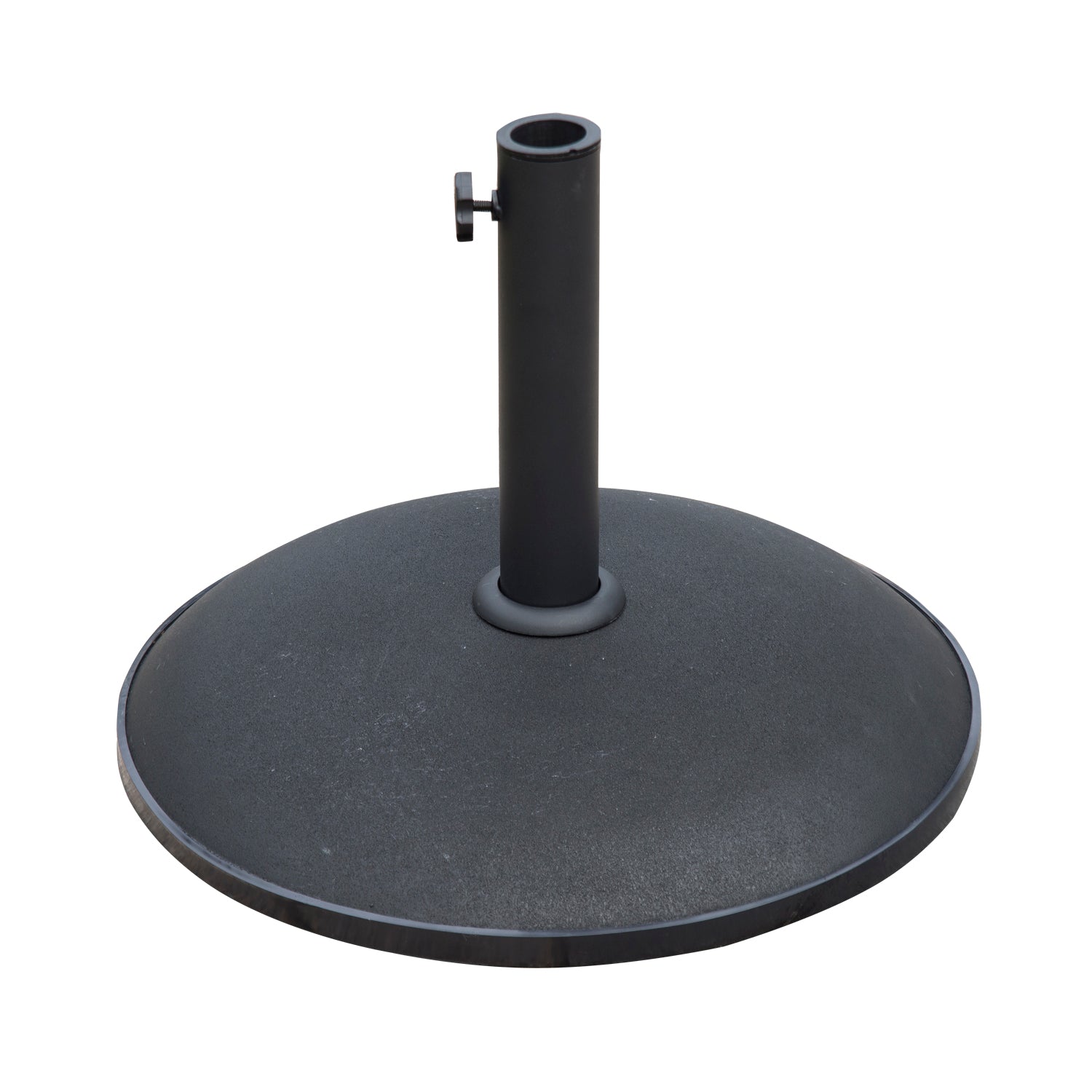 Outsunny 25kgs Round Umbrella Base Concrete Parasol Weight Stand Patio Outdoor Black Dia 50cm