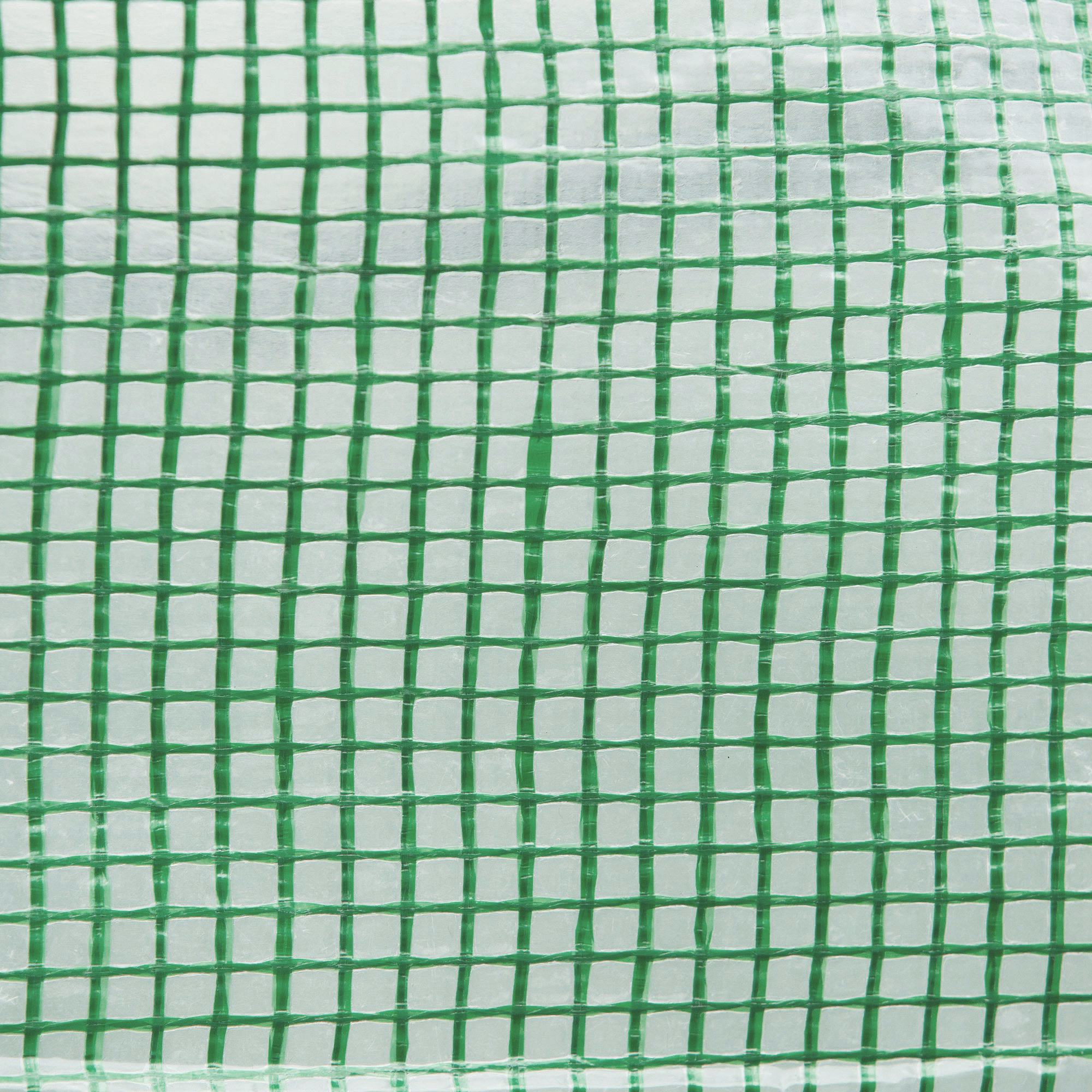 Outsunny Polyethylene Walk-in Polytunnel Greenhouse, 2 x 3(m), Green - North Peak Garden Furniture