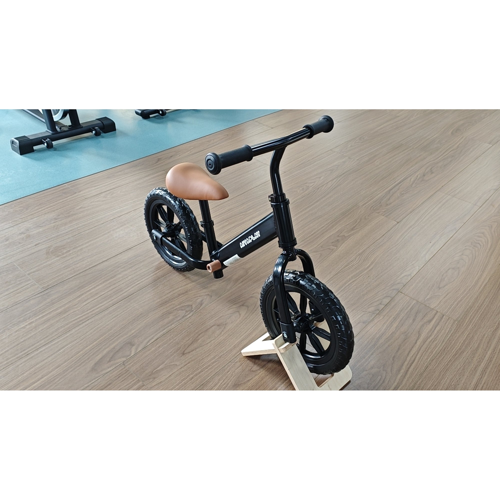 AIYAPLAY 11.2" Balance Bike for 2-5 Years, Toddler Bike with Lighting Wheels, Adjustable Seat & Handlebar, Black