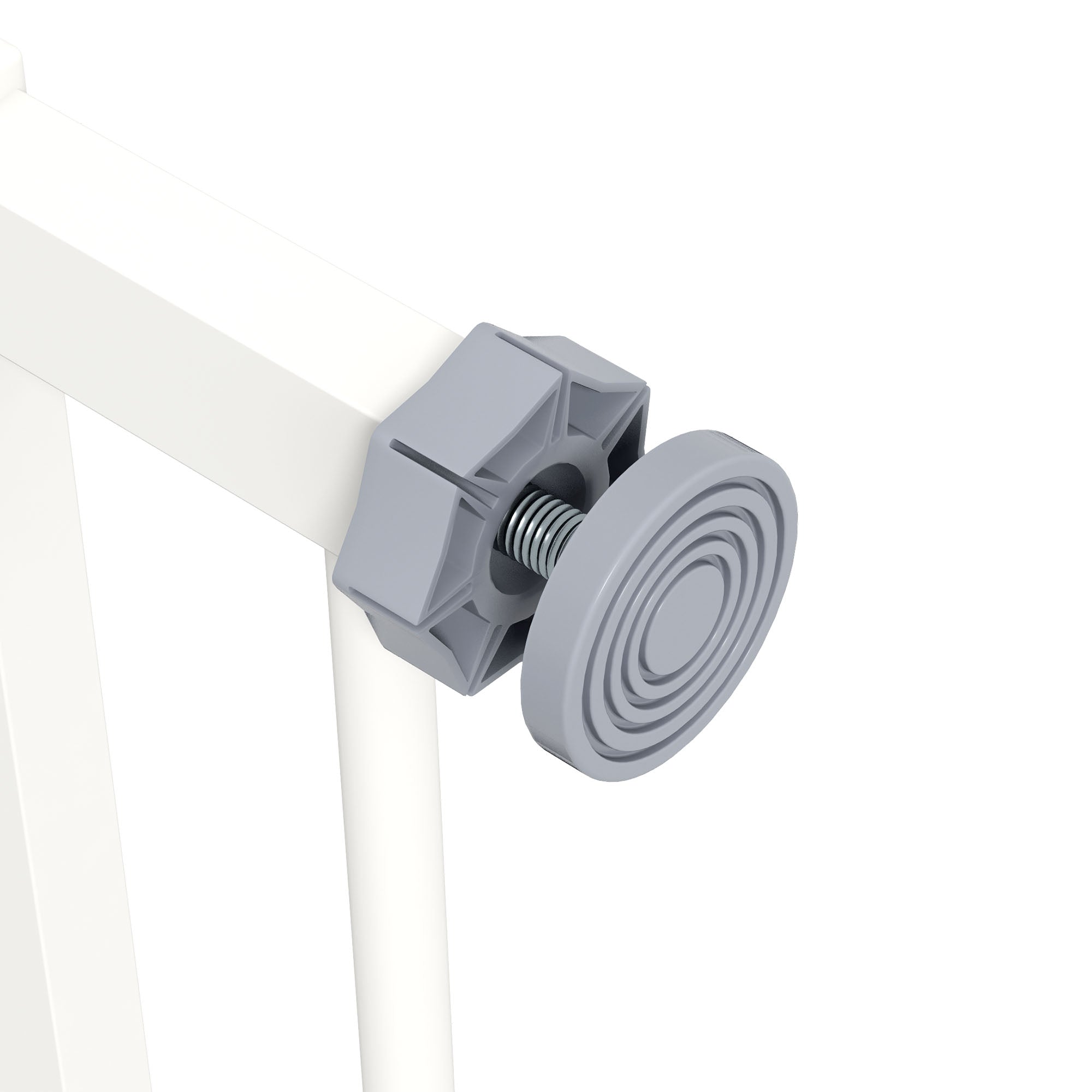 PawHut Metal 74-80cm Wide Adjustable Dog Gate White - North Peak Garden Furniture