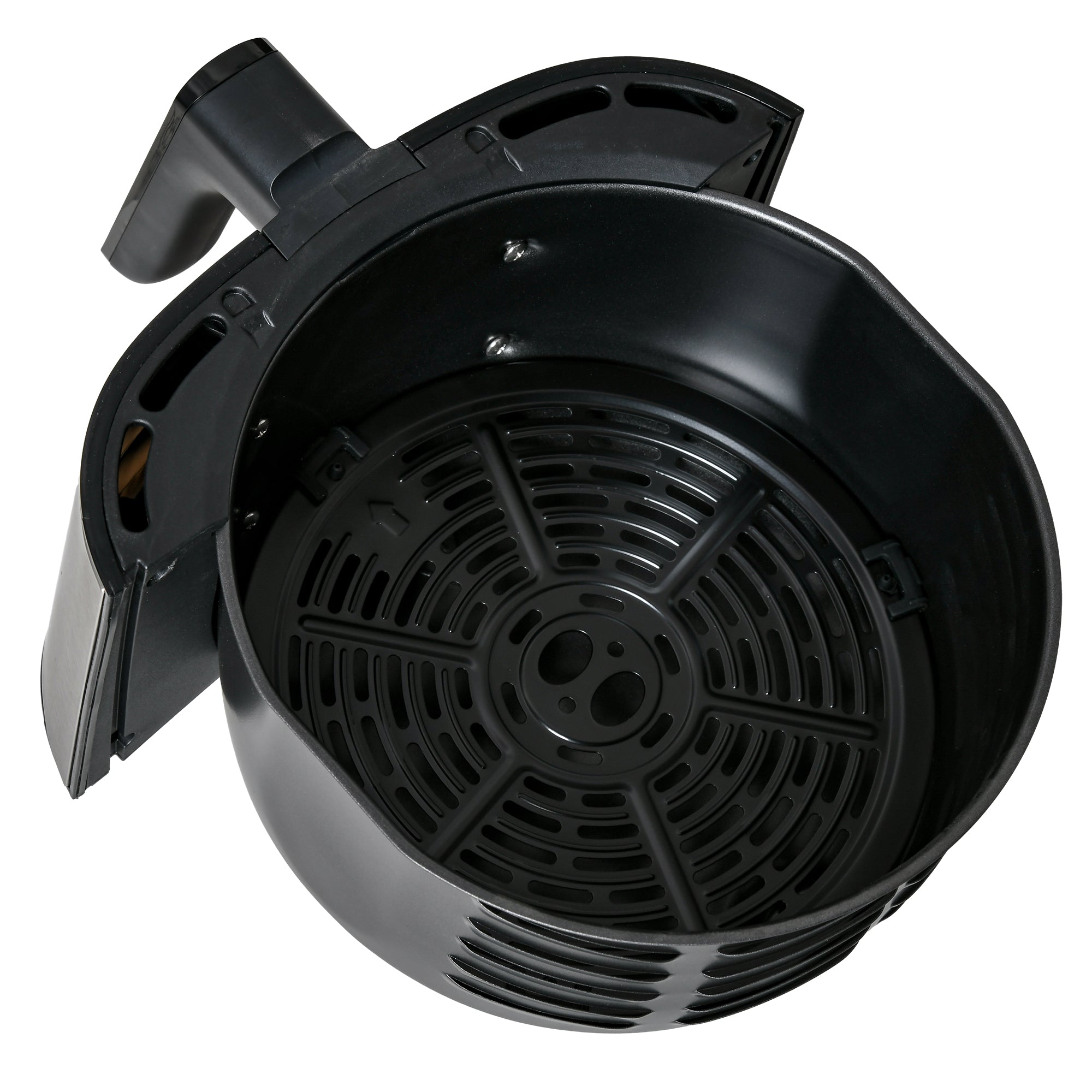 HOMCOM 4.5L Air Fryer, 1500W Air Fryer Oven with Rapid Air Circulation, Adjustable Temperature, Timer and Nonstick Basket for Oil Less or Low Fat Cooking, Black - North Peak Garden Furniture