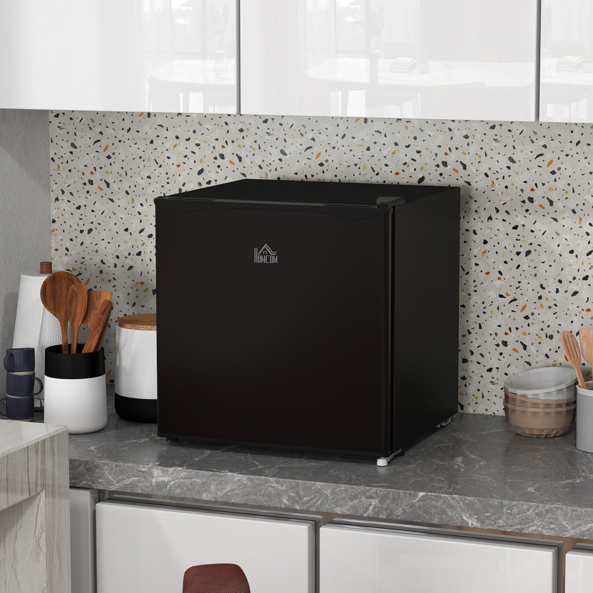 HOMCOM 35L Mini Freezer, -24℃ to -14℃ Temperature - Black - North Peak Garden Furniture