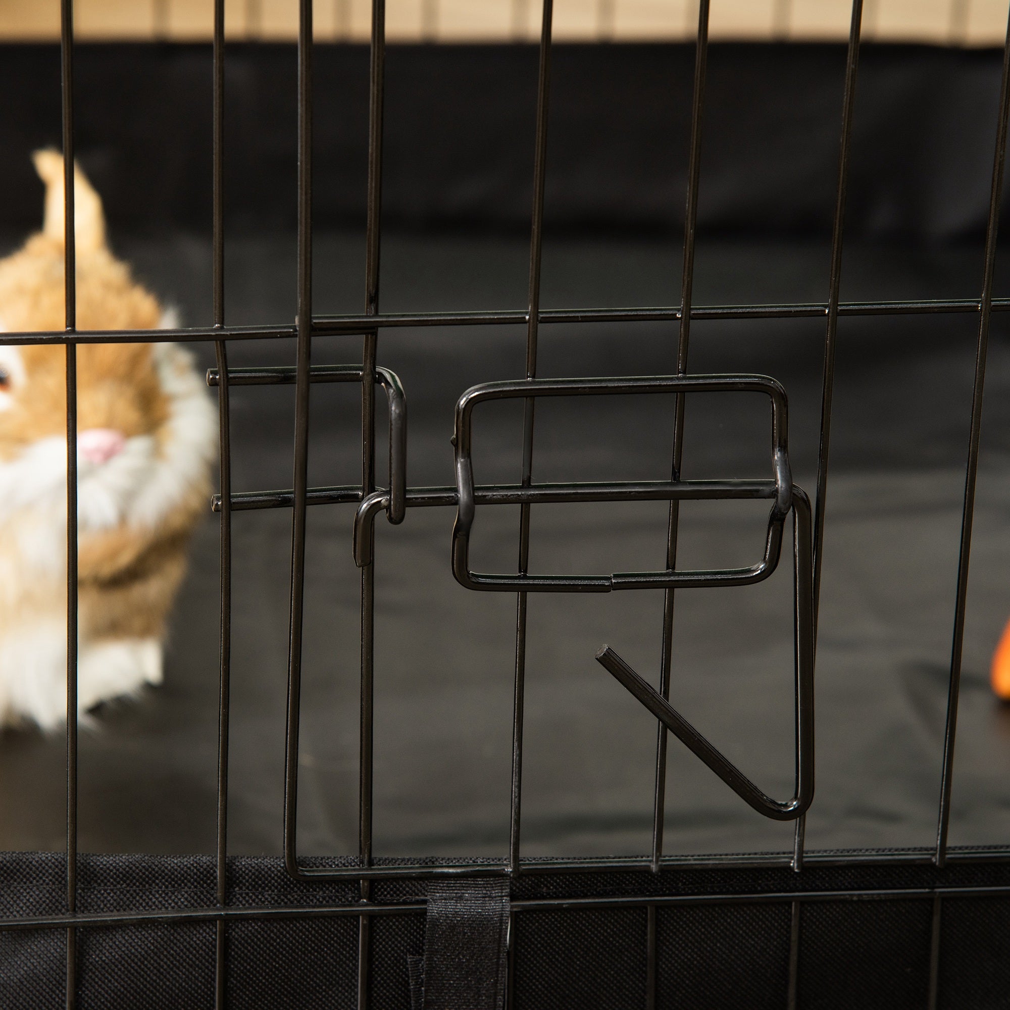 PawHut Rabbit Cage Guinea Pig Playpen Small Animal House for Kitties Puppies, w/ Water Proof Oxford Roof Floor 90 x 75 x 75 cm - North Peak Garden Furniture