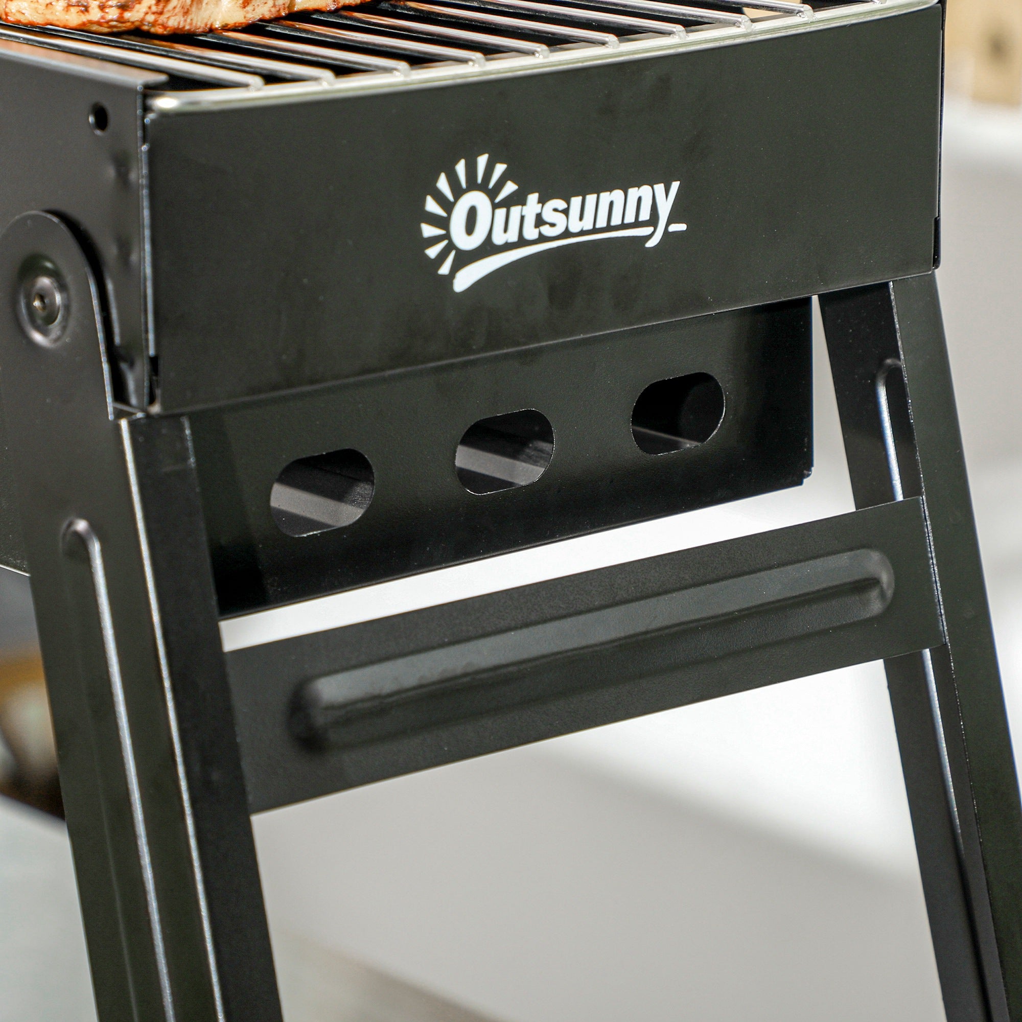 Outsunny Foldable Charcoal Grill - Black - North Peak Garden Furniture