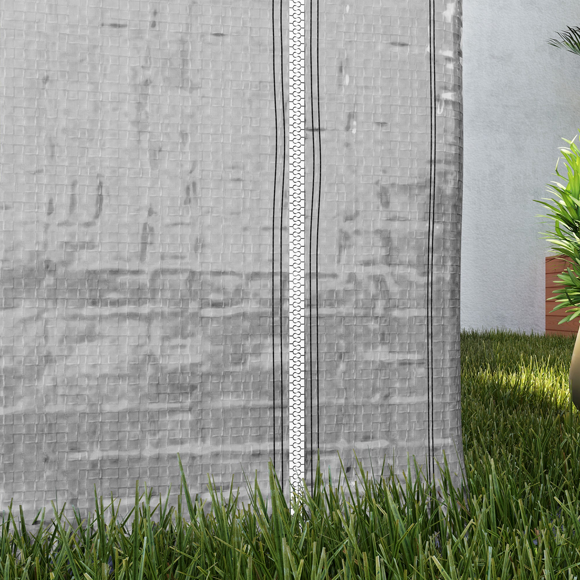 Outsunny 2 x 2m Garden Fabric Storage Tent - Grey - North Peak Garden Furniture