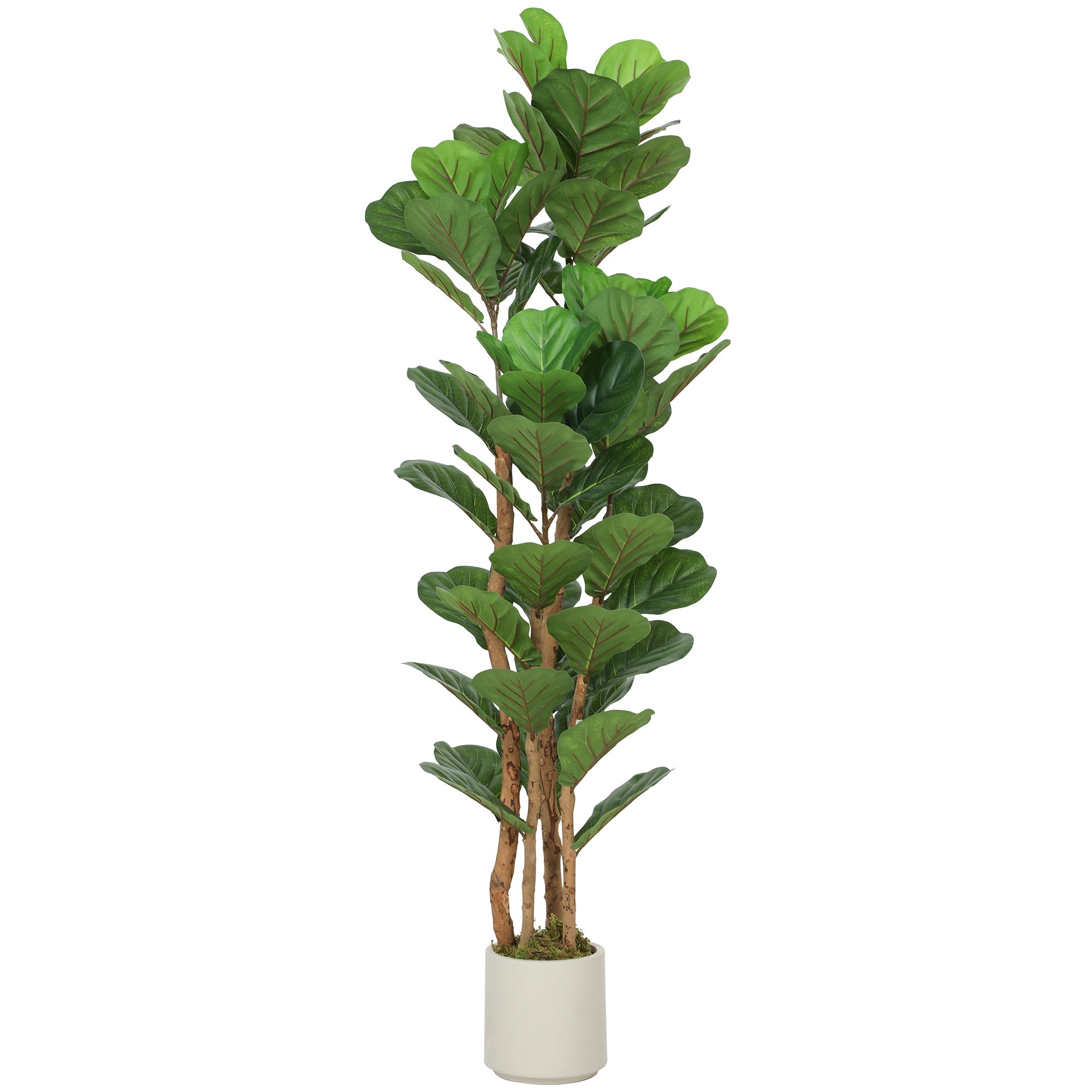 HOMCOM 150cm Artificial Fiddle Leaf Fig Tree - Green