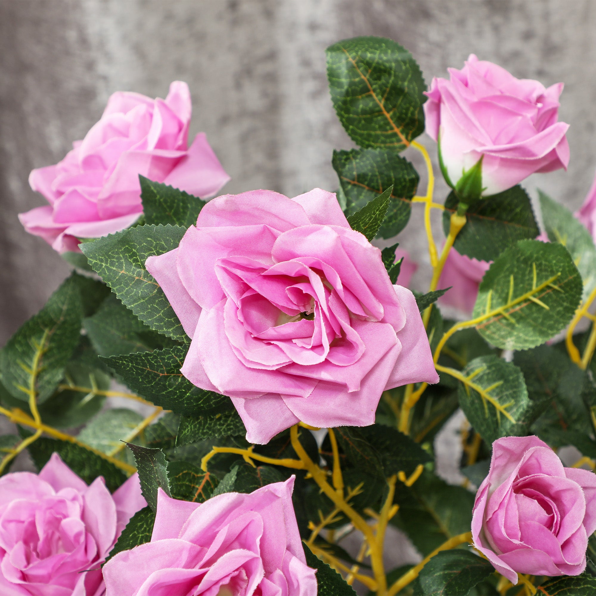 Outsunny Set of 2 Artificial Plants White Rose Floral in Pot, Fake Plants for Home Indoor Outdoor Decor, 90cm, Purple - North Peak Garden Furniture