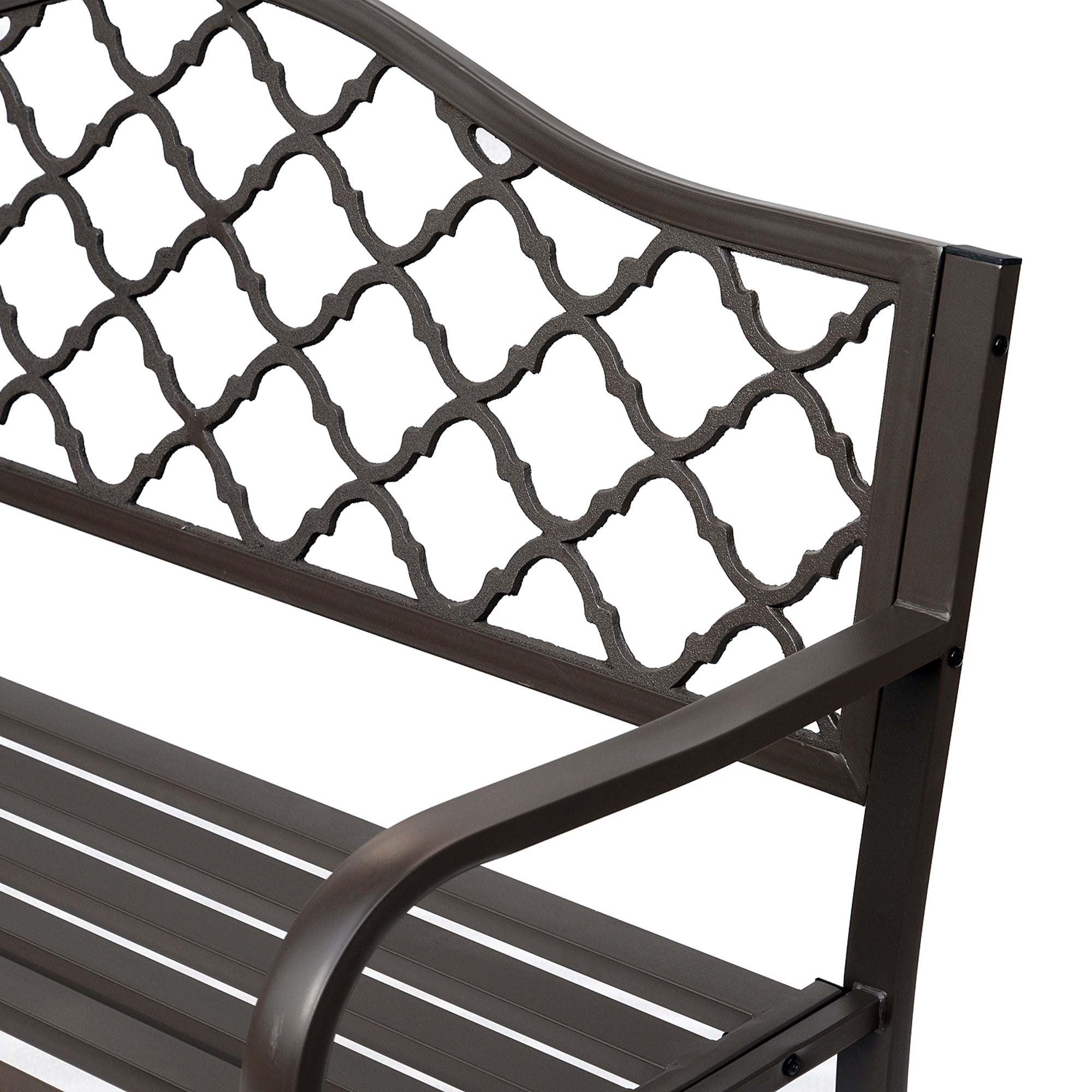 Outsunny Antique Style Outdoor Cast Iron Front Porch Bench Path Chair Seat Outdoor - North Peak Garden Furniture