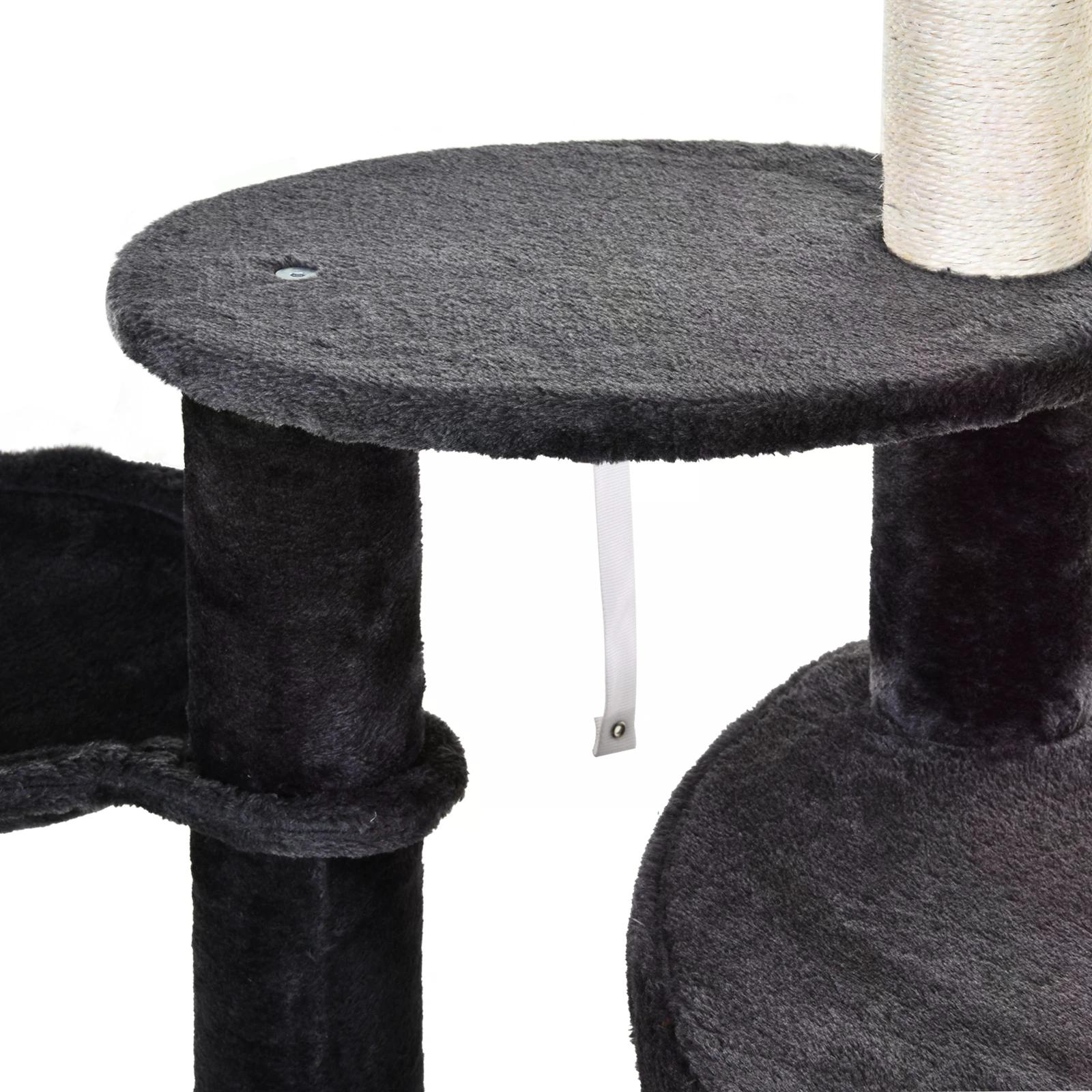 PawHut Vertical Cat Tree: Adjustable Height, Carpeted Platforms, Condo & Sisal Posts