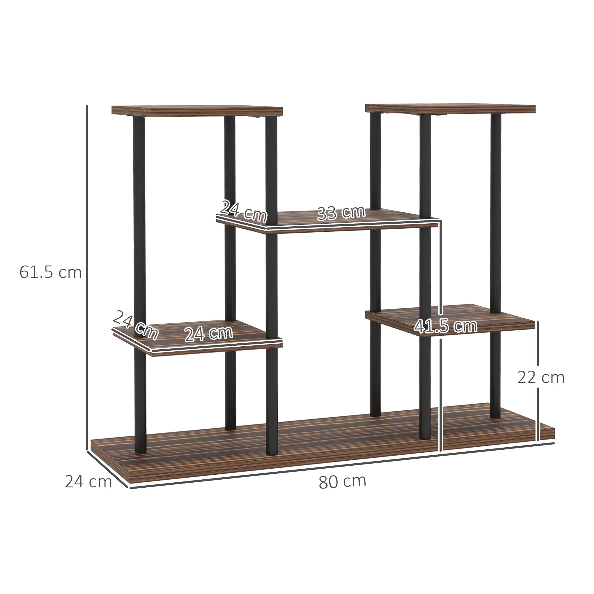 Outsunny Four-Tier Wooden Shelf Plant Stand - North Peak Garden Furniture