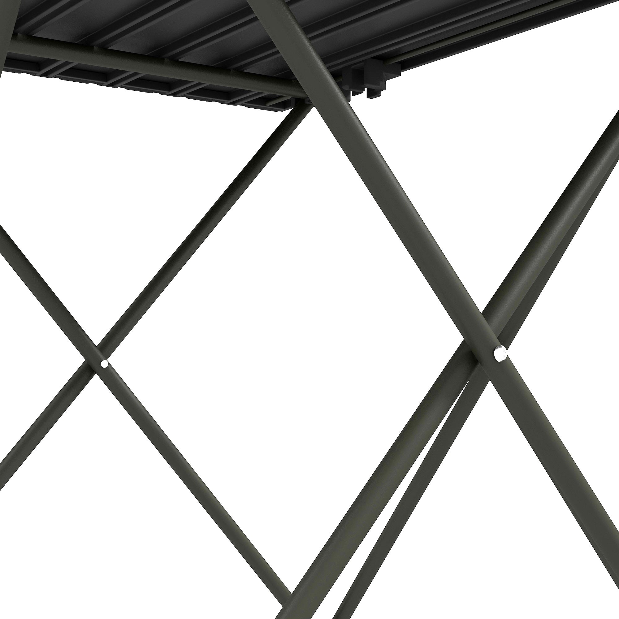 Outsunny Folding Camping Table, Lightweight Metal Picnic Table with Carry Bag, Foldable Table for Outdoor Camping, Picnic, Hiking, BBQ, Fishing, Black - North Peak Garden Furniture