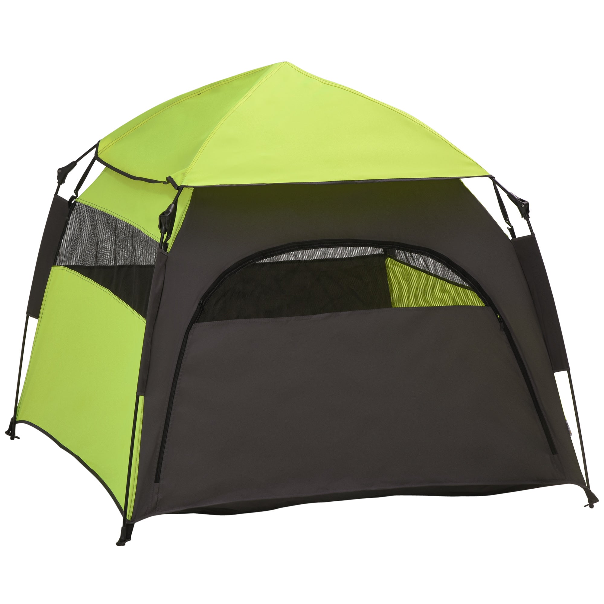 PawHut Foldable Dog Cat Tent with Waterproof Oxford, Carry Bag for Extra Large Dog, Green - North Peak Garden Furniture