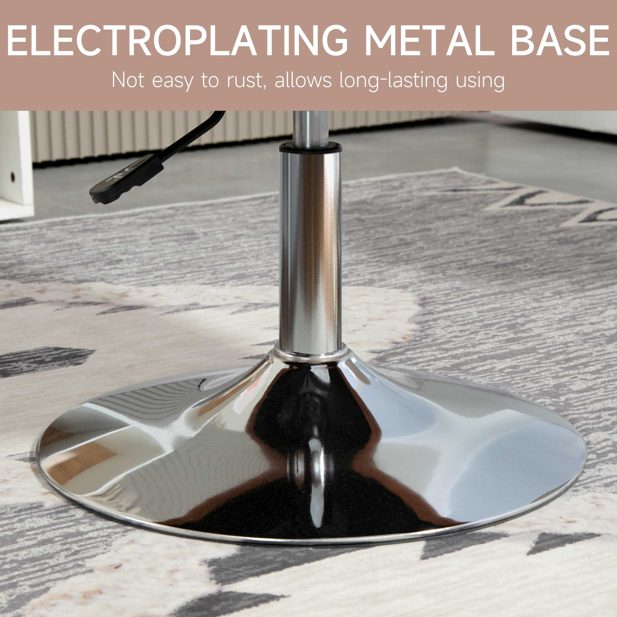 HOMCOM Swivel Microfibre Accent Chair for Living Room Contemporary Vanity Armchair with Adjustable Height Thick Cushion Lumbar Support Armrest for Bedroom Office Brown