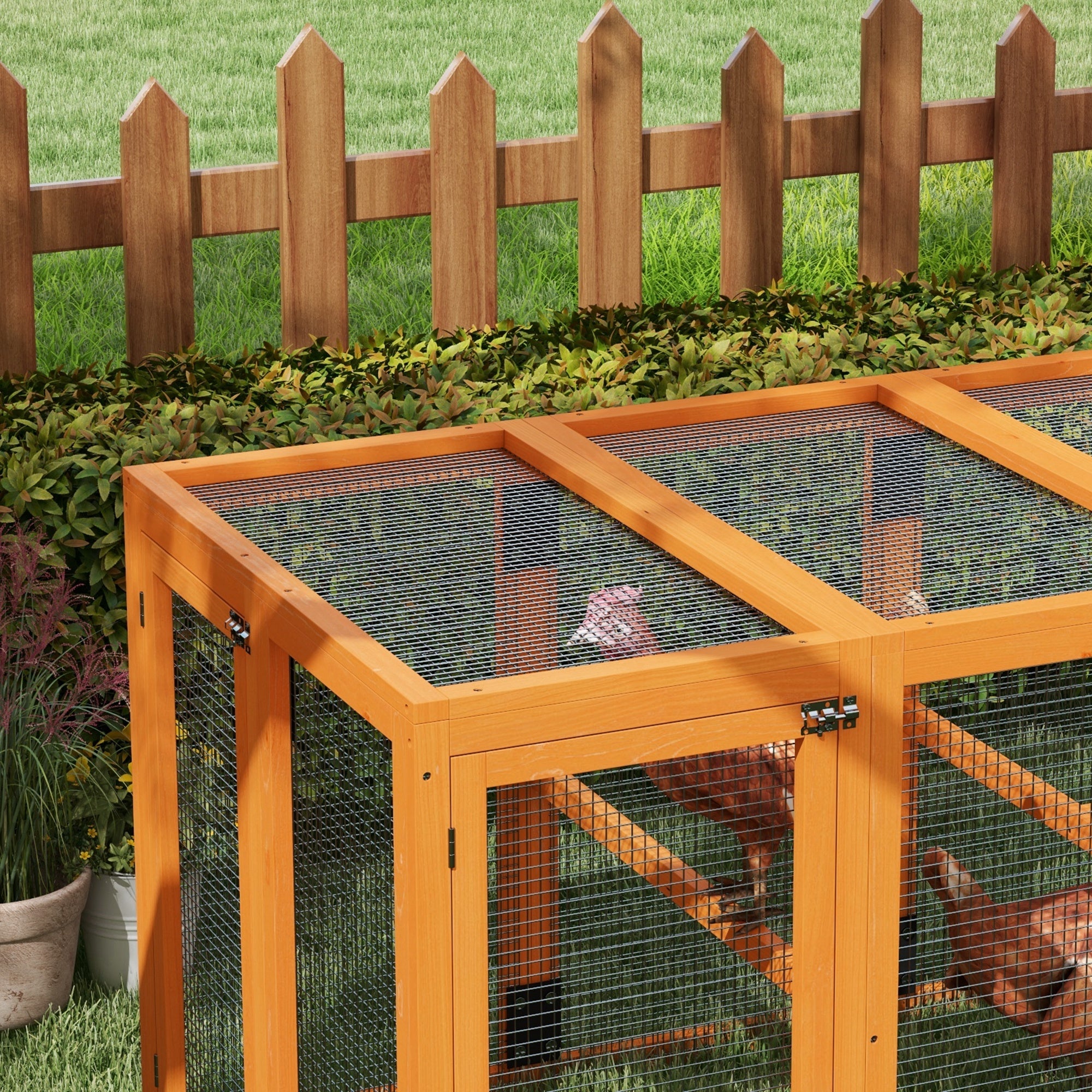 PawHut Wooden Chicken Coop with Combinable Design, for 1-3 Chickens - North Peak Garden Furniture