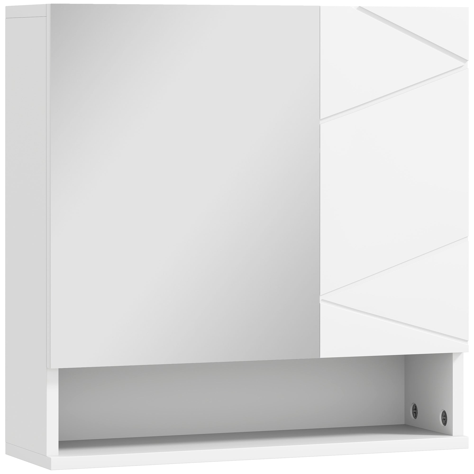 kleankin Wall Mounted Bathroom Storage Cupboard - White - North Peak Garden Furniture
